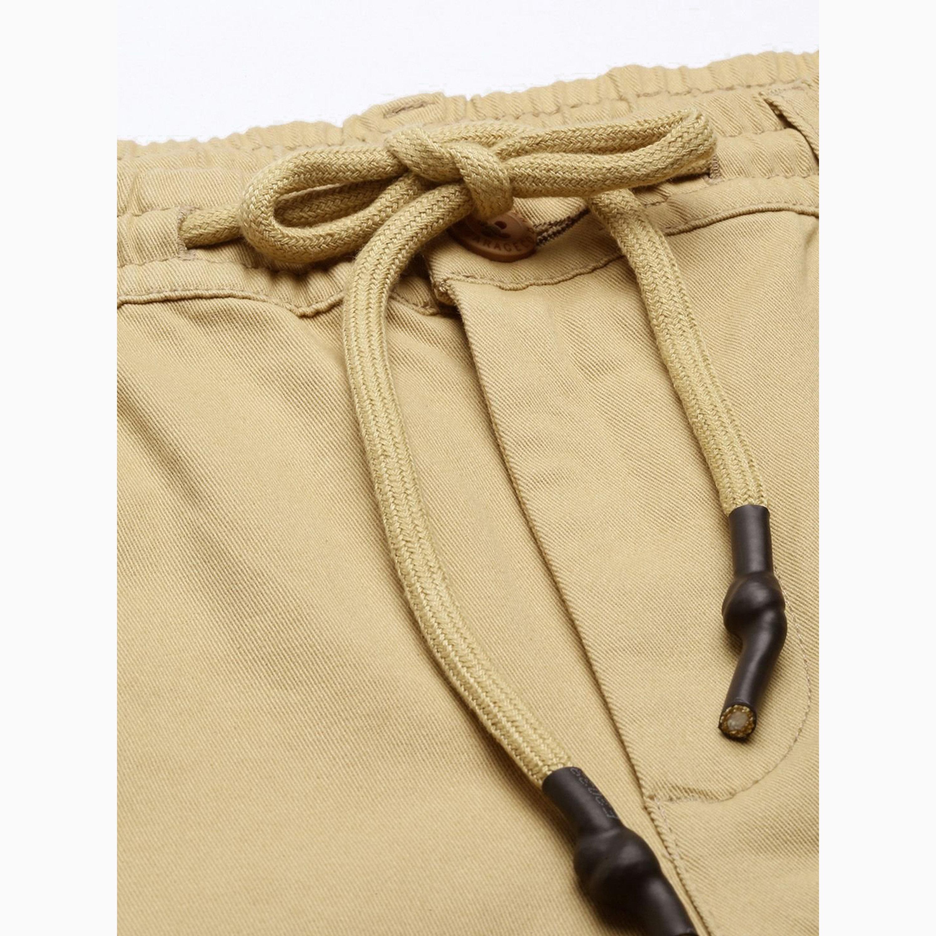 بنطال تشينو بلون سادة وقصة ضيقة للرجال-men-clothing-bottoms-joggers-image-4