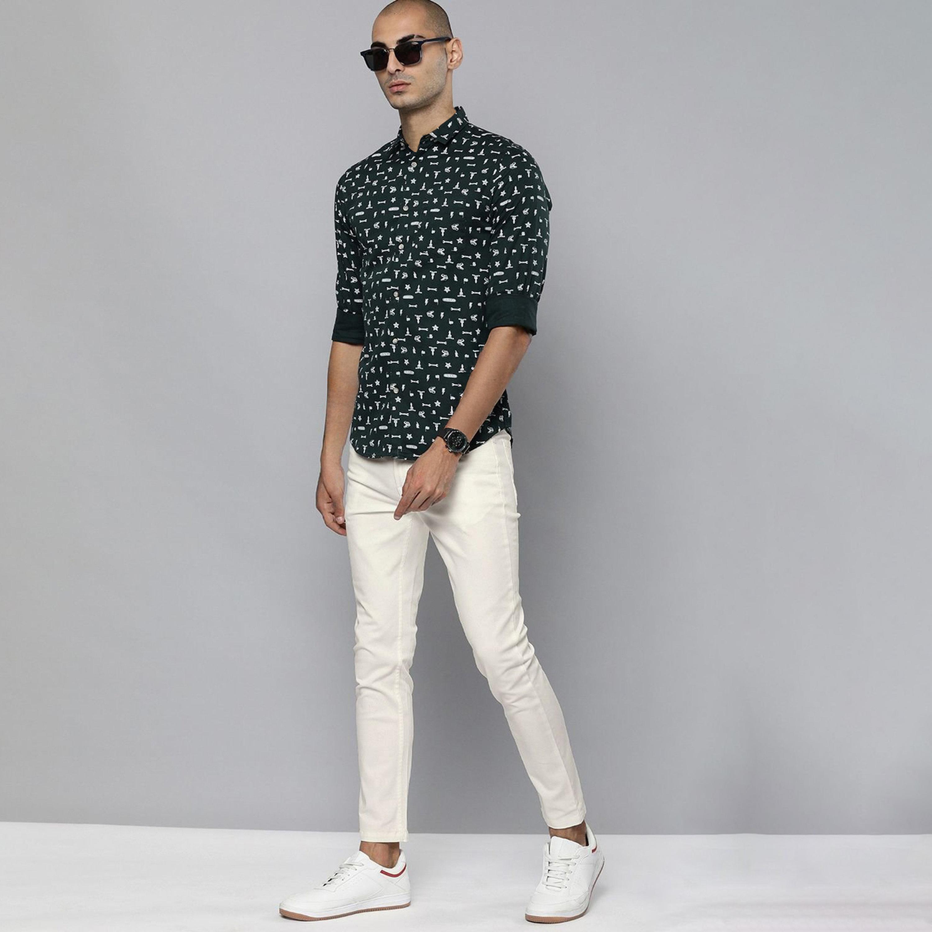بنطال تشينو بلون سادة وقصة ضيقة للرجال-men-clothing-bottoms-trousersandchinos-chinos-image-2