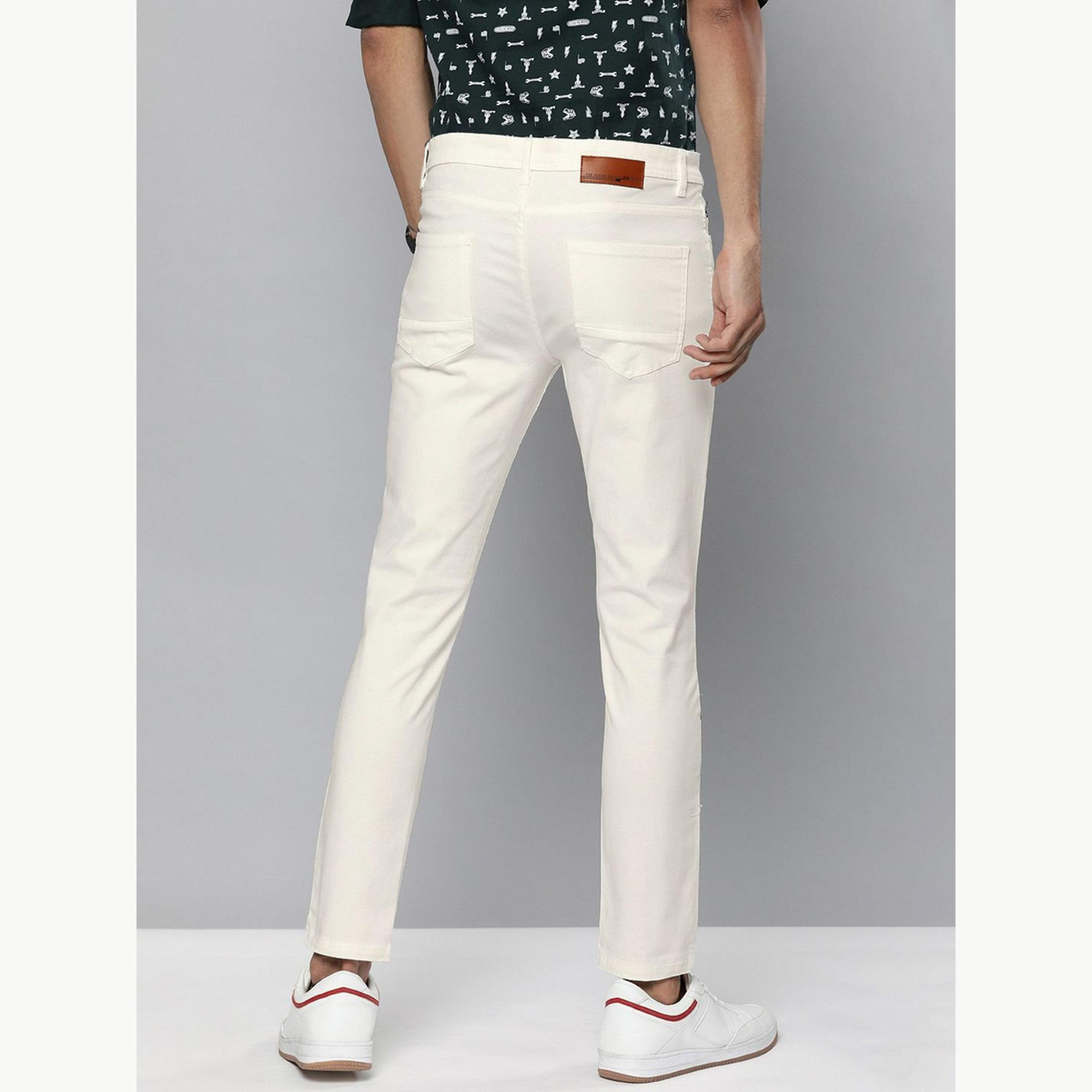 بنطال تشينو بلون سادة وقصة ضيقة للرجال-men-clothing-bottoms-trousersandchinos-chinos-image-3