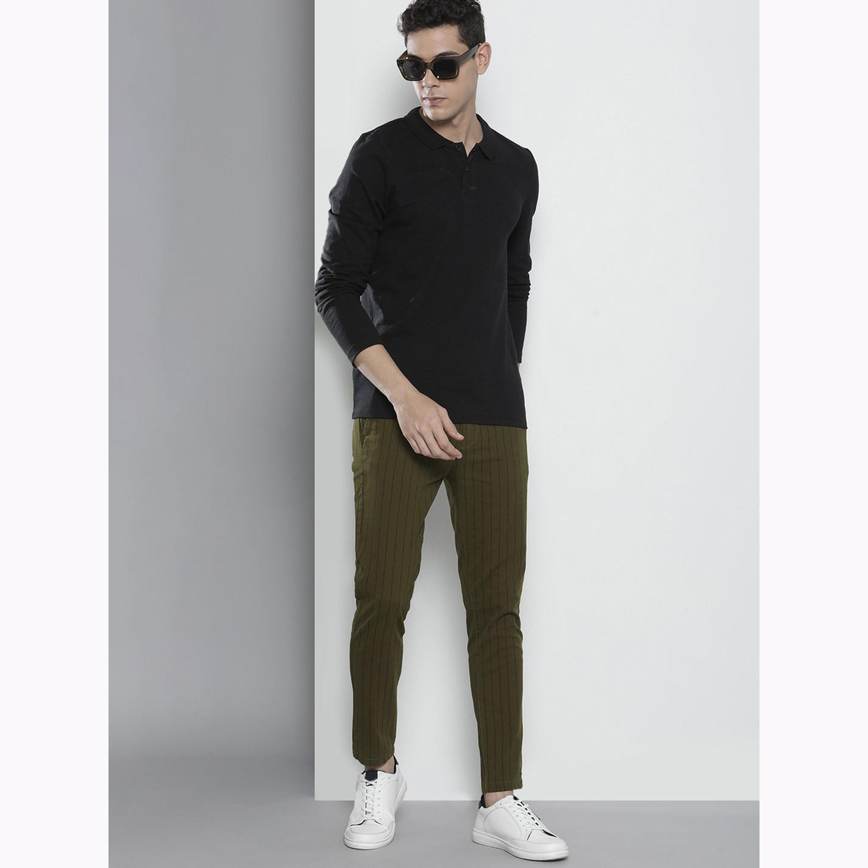 بنطال تشينو مخطط بقصة ضيقة للرجال-men-clothing-bottoms-trousersandchinos-chinos-image-2