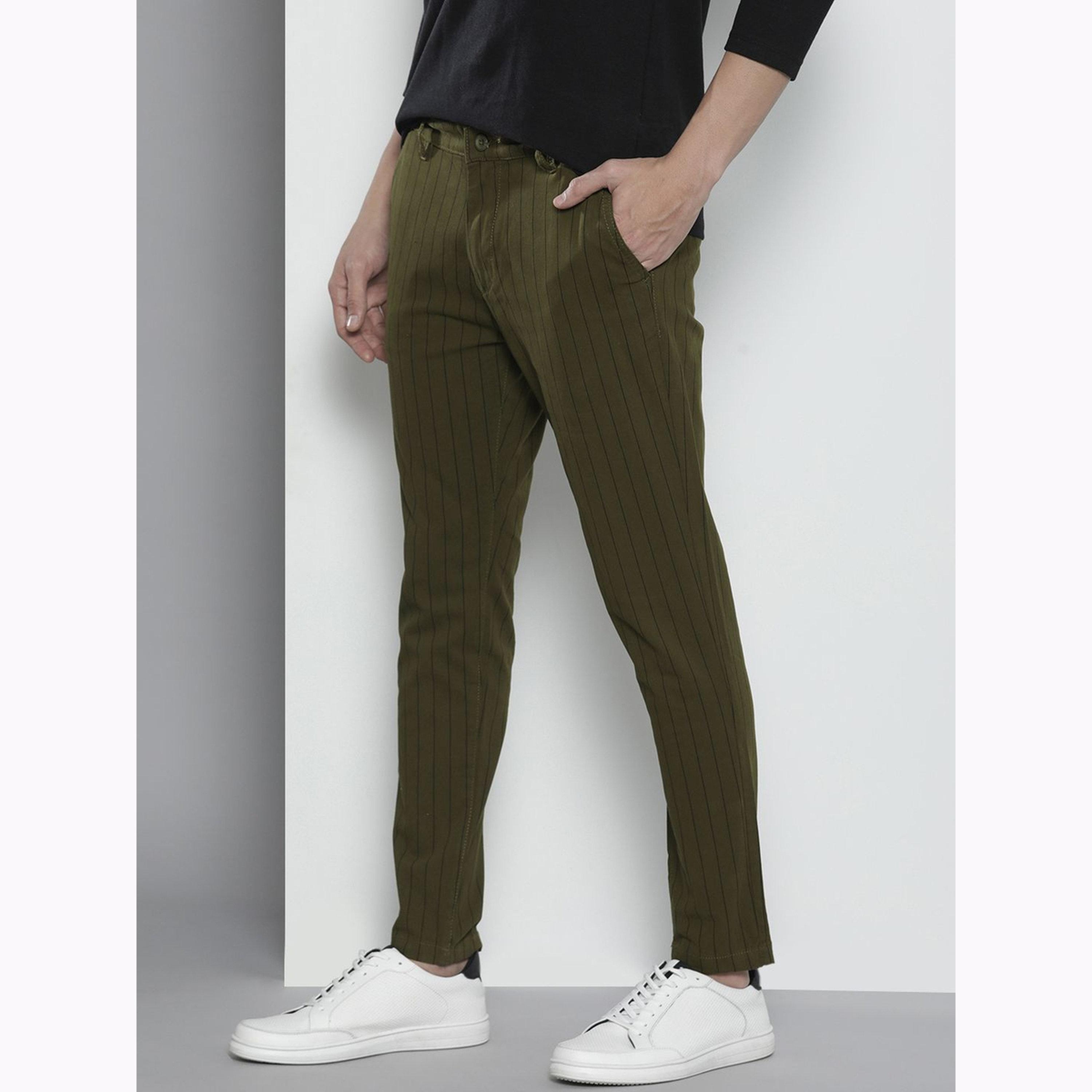 بنطال تشينو مخطط بقصة ضيقة للرجال-men-clothing-bottoms-trousersandchinos-chinos-image-5