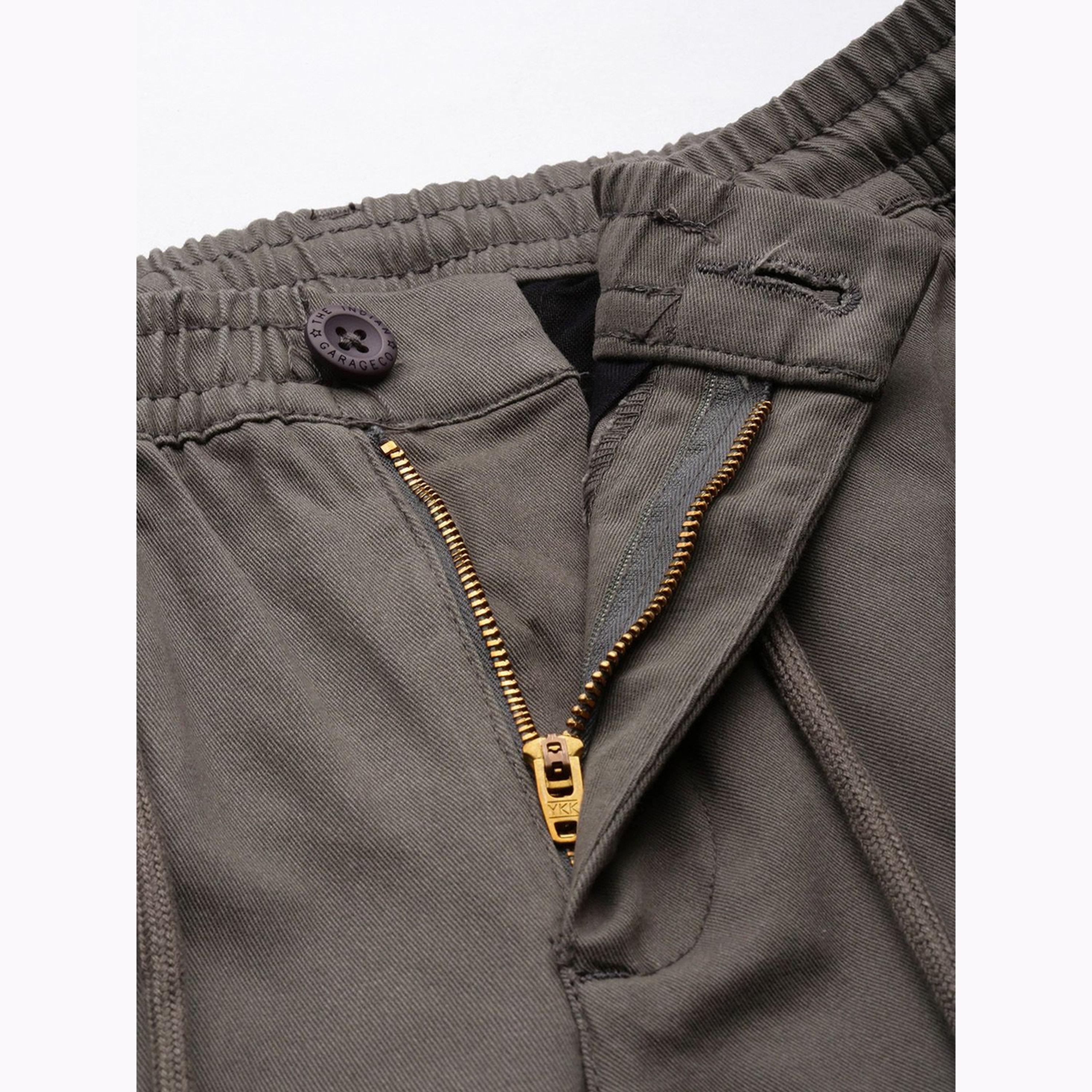 بنطال تشينو سادة بقصة ضيقة للرجال-men-clothing-bottoms-joggers-image-4