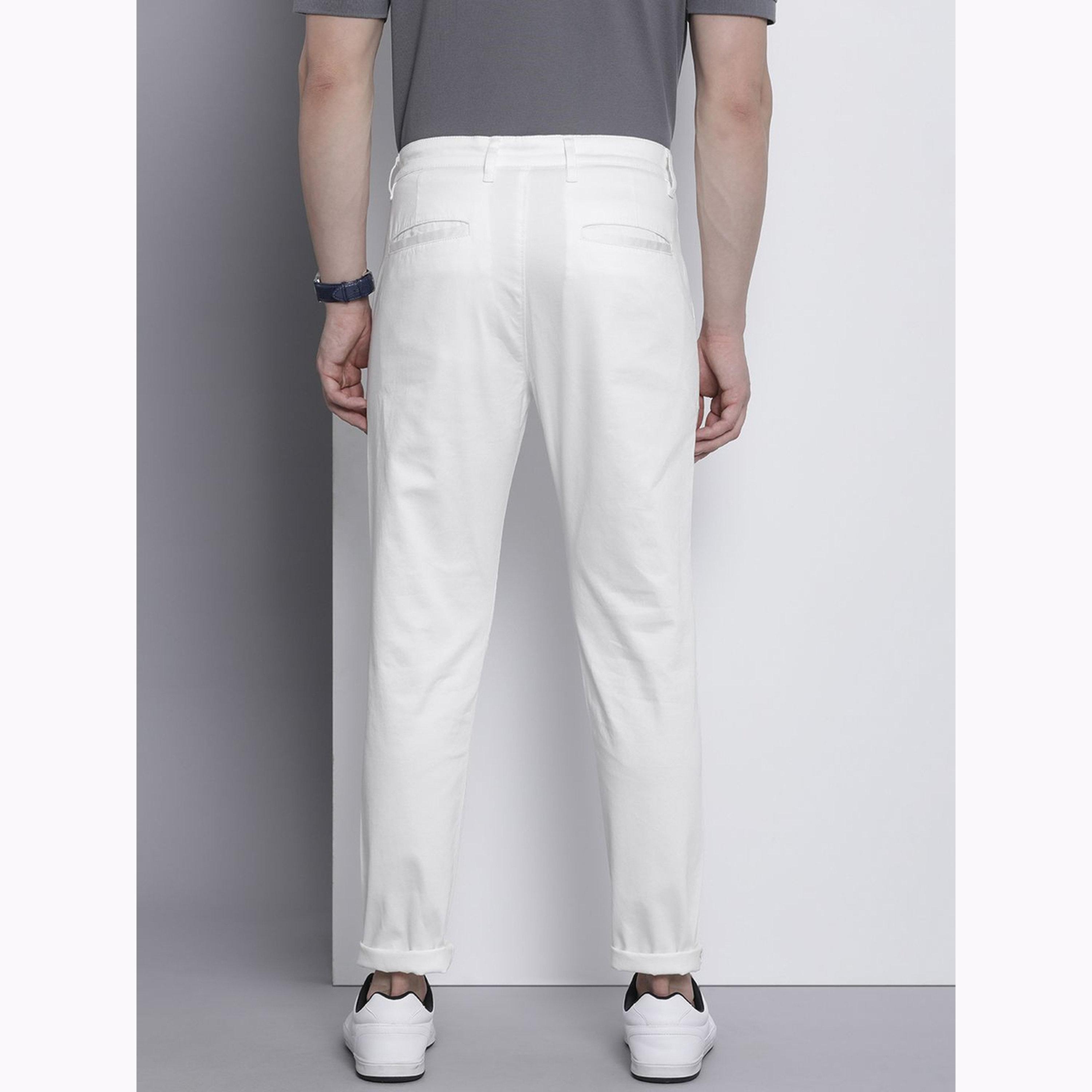 The Indian Garage Co X Styli Men White Slim Fit Solid Chinos-men-clothing-bottoms-trousersandchinos-chinos-image-3