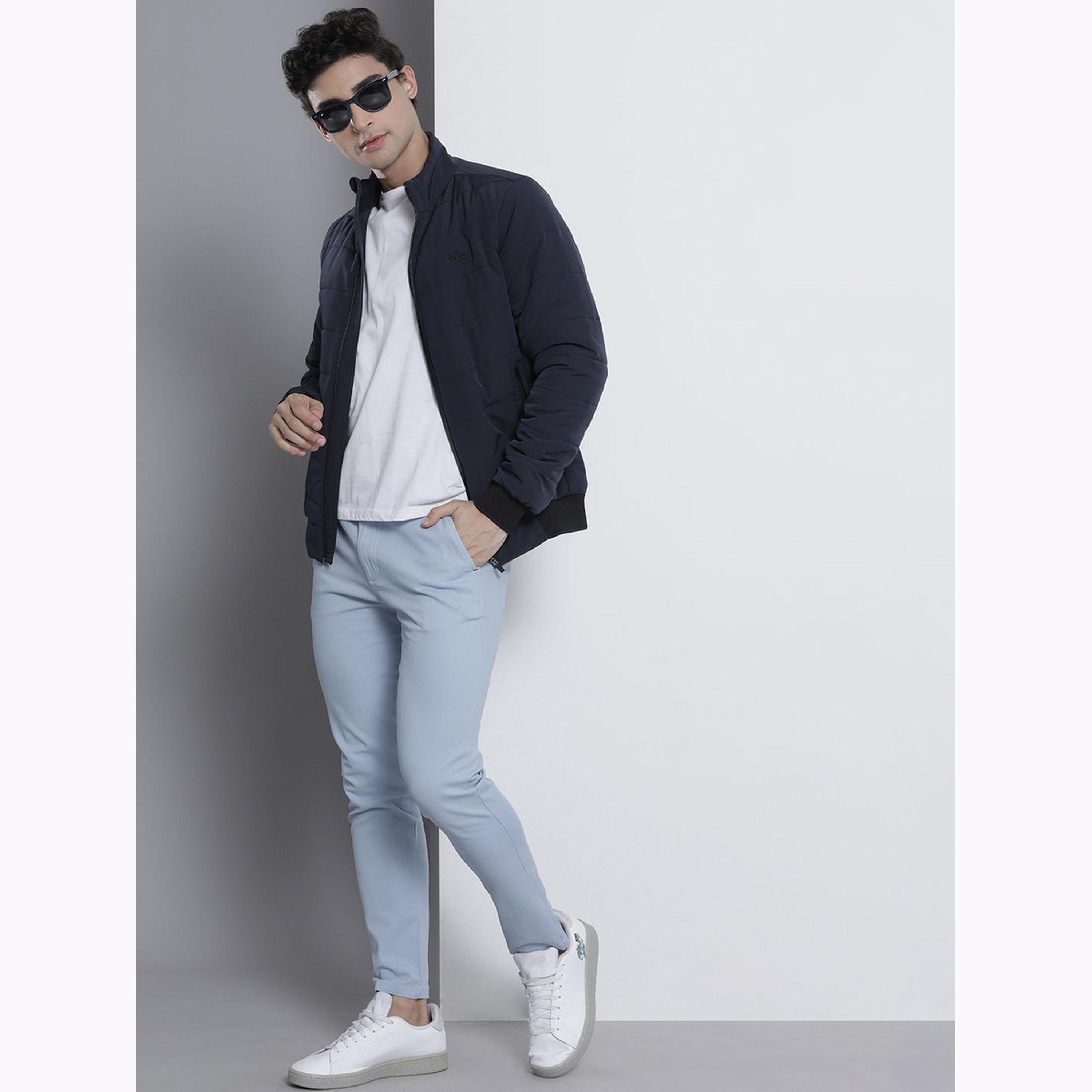The Indian Garage Co X Styli Men Blue Slim Fit Solid Chinos-men-clothing-bottoms-joggers-image-2