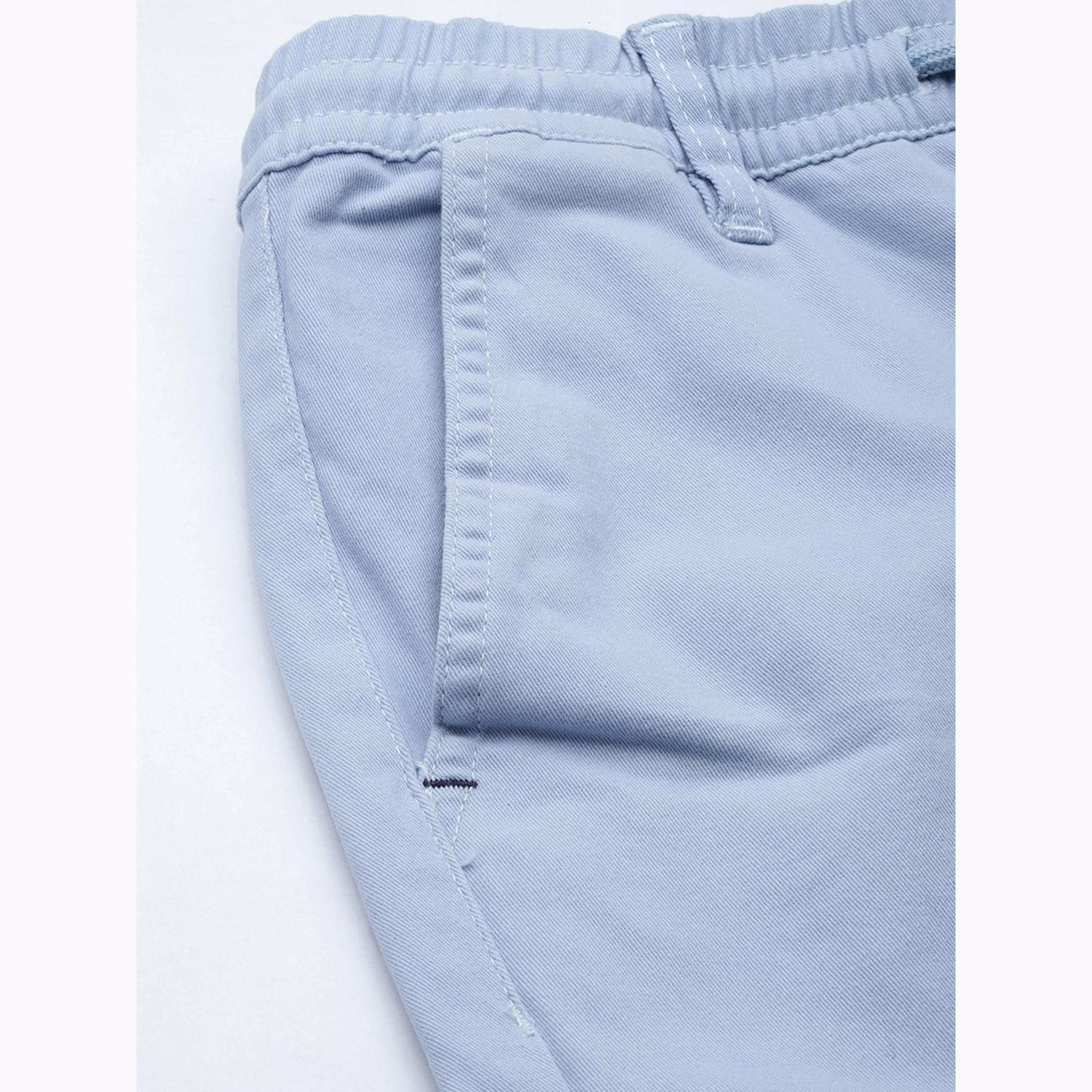 The Indian Garage Co X Styli Men Blue Slim Fit Solid Chinos-men-clothing-bottoms-joggers-image-6
