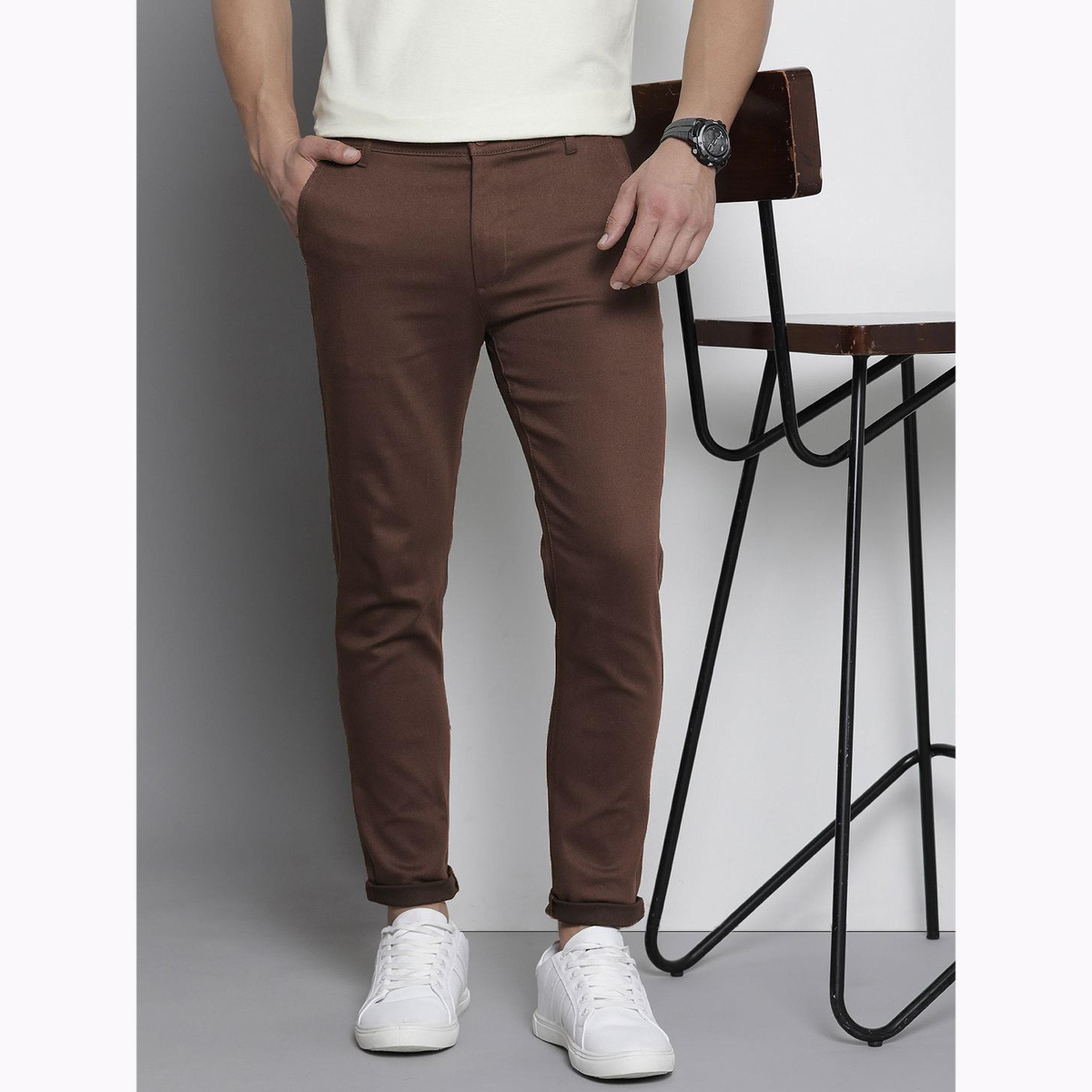 بنطال تشينو سادة بقصة ضيقة للرجال-men-clothing-bottoms-trousersandchinos-chinos-image-5
