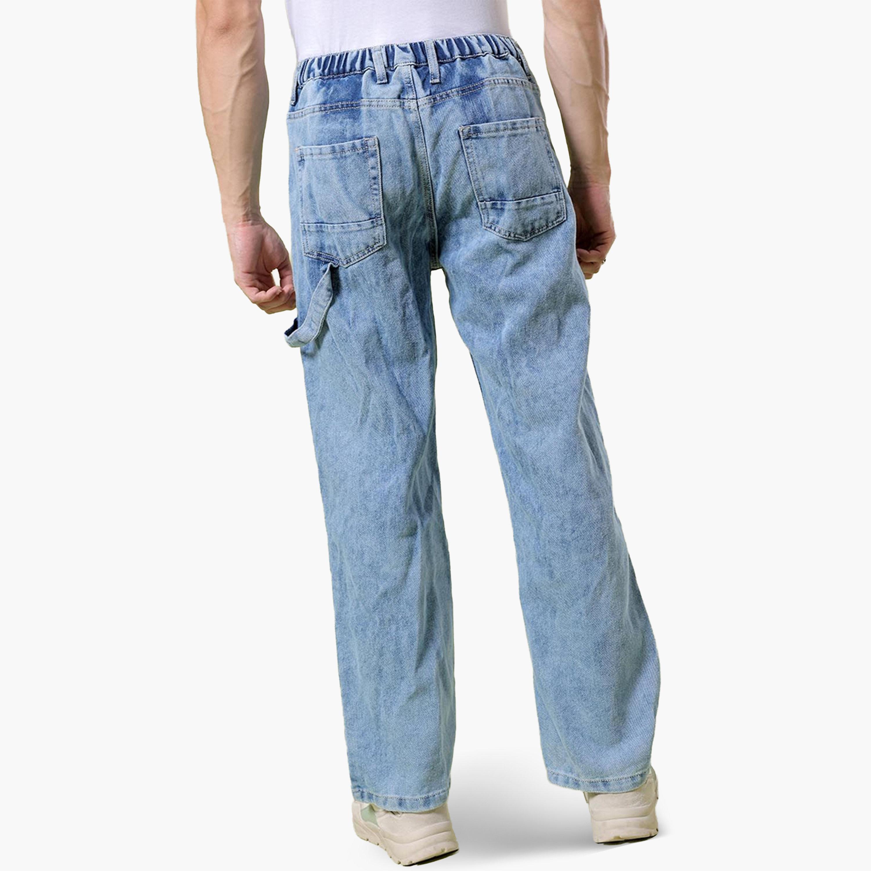 The Indian Garage Co X Styli Men Blue Washed Baggy Fit Jeans-men-clothing-bottoms-jeans-image-3