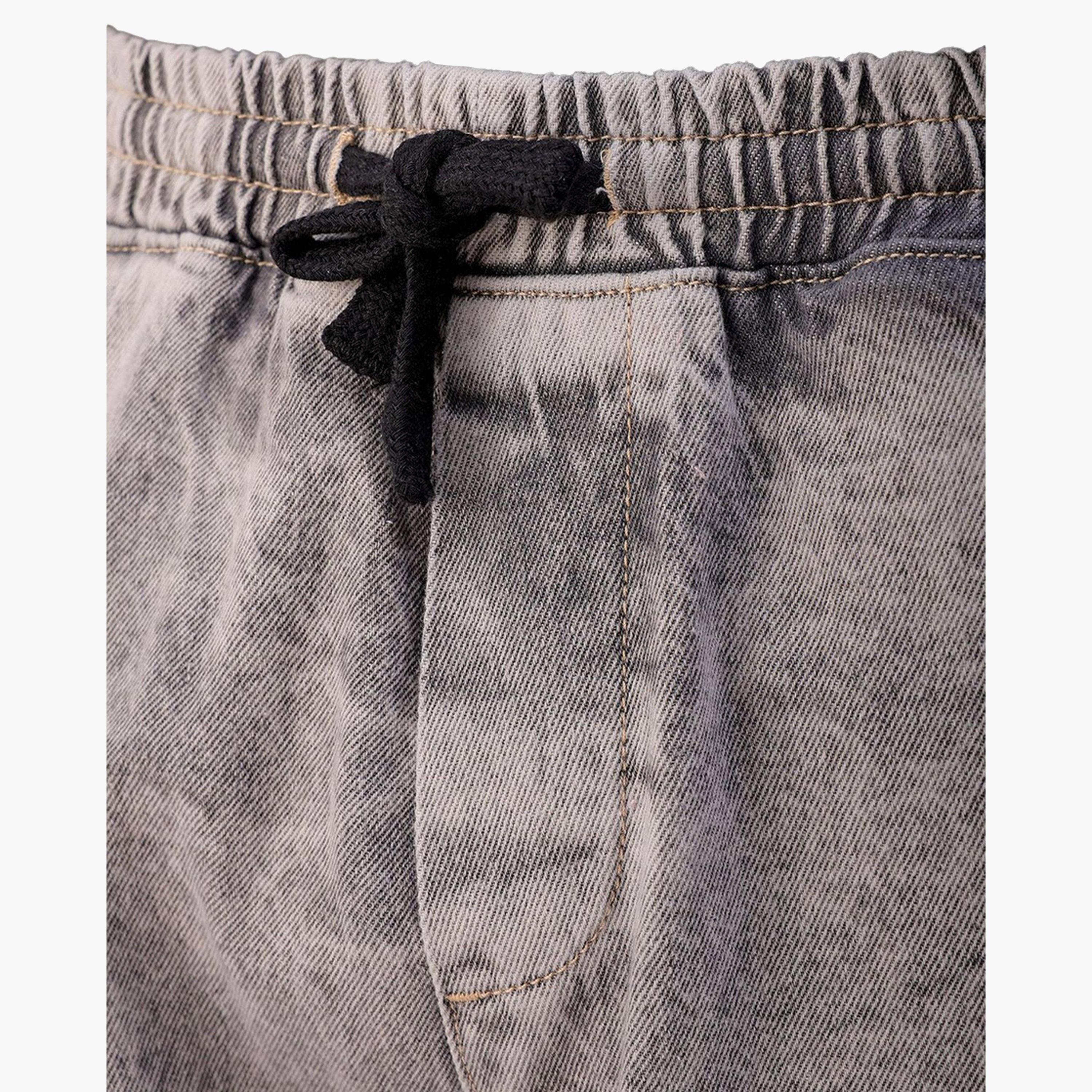 جوغر دنيم سادة بقصة واسعة للرجال-men-clothing-bottoms-joggers-image-6