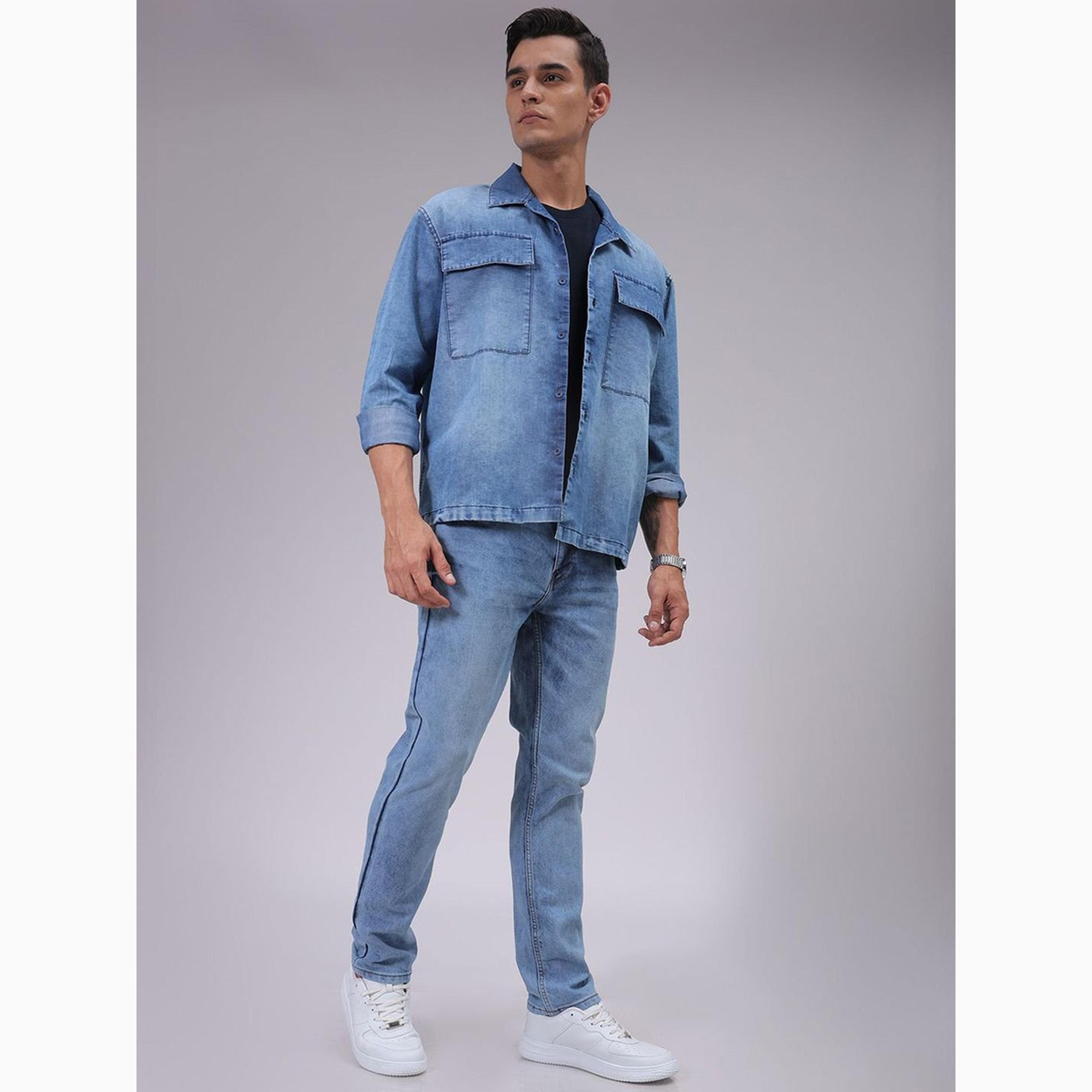 The Indian Garage Co X Styli Men Slim Fit Solid Jeans-men-clothing-bottoms-jeans-image-2