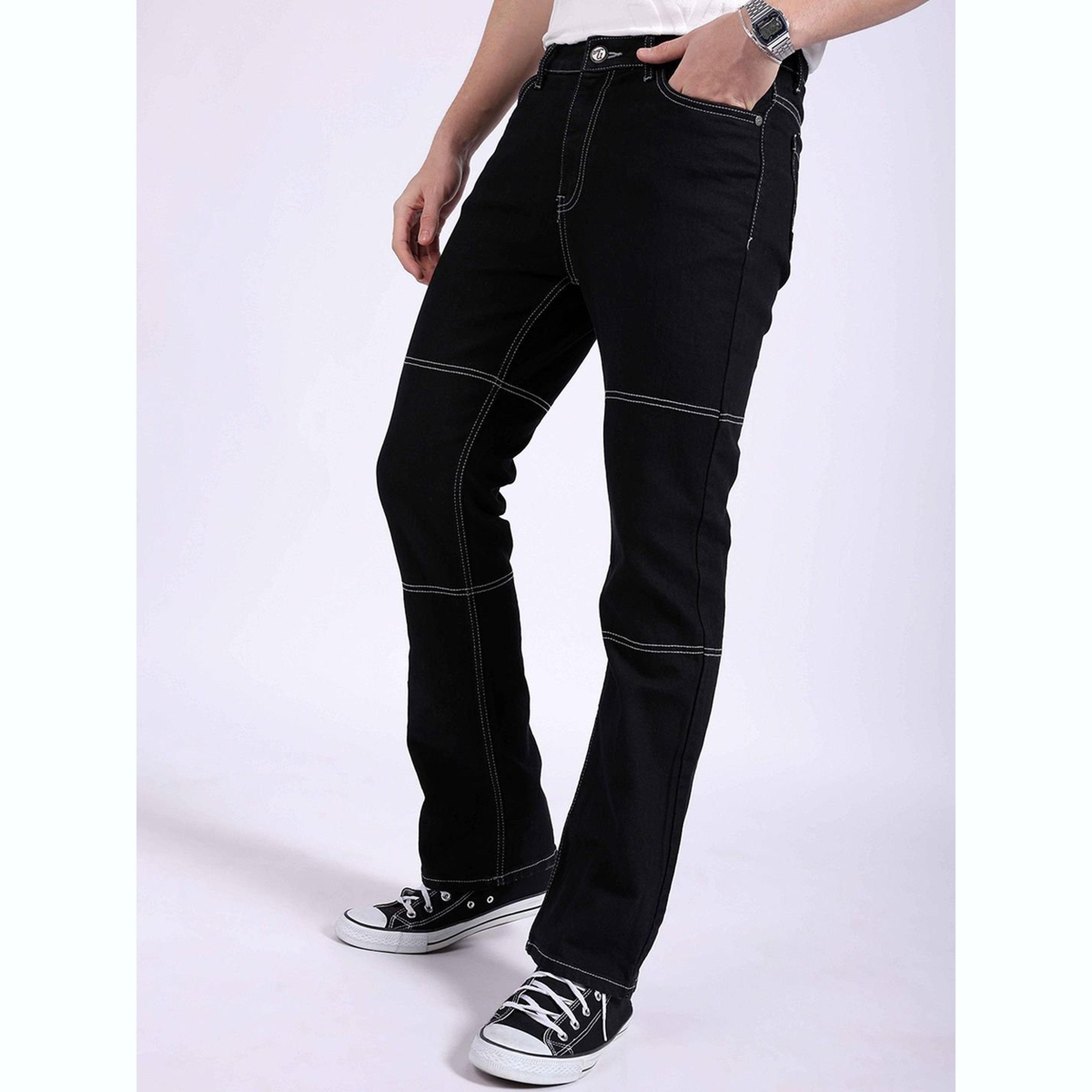 The Indian Garage Co X Styli Men Bootcut Fit Solid Jeans-men-clothing-bottoms-jeans-image-5