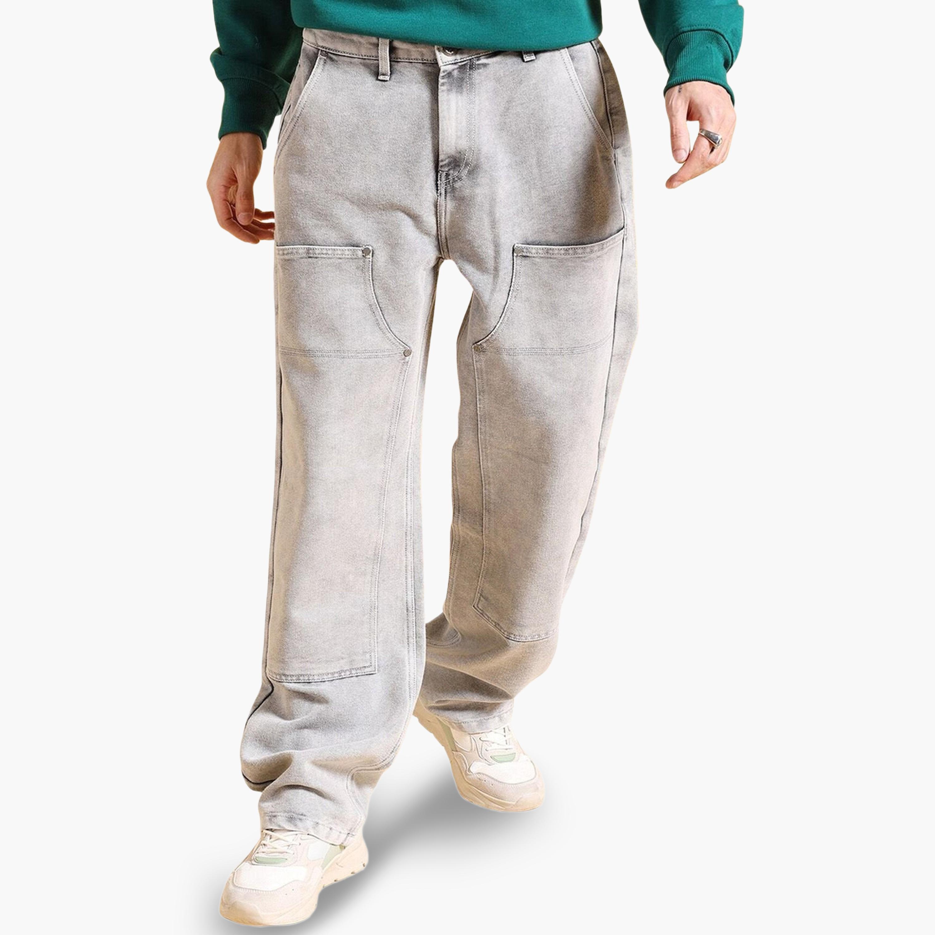 جينز بقصة فضفاضة سادة-men-clothing-bottoms-jeans-image-1