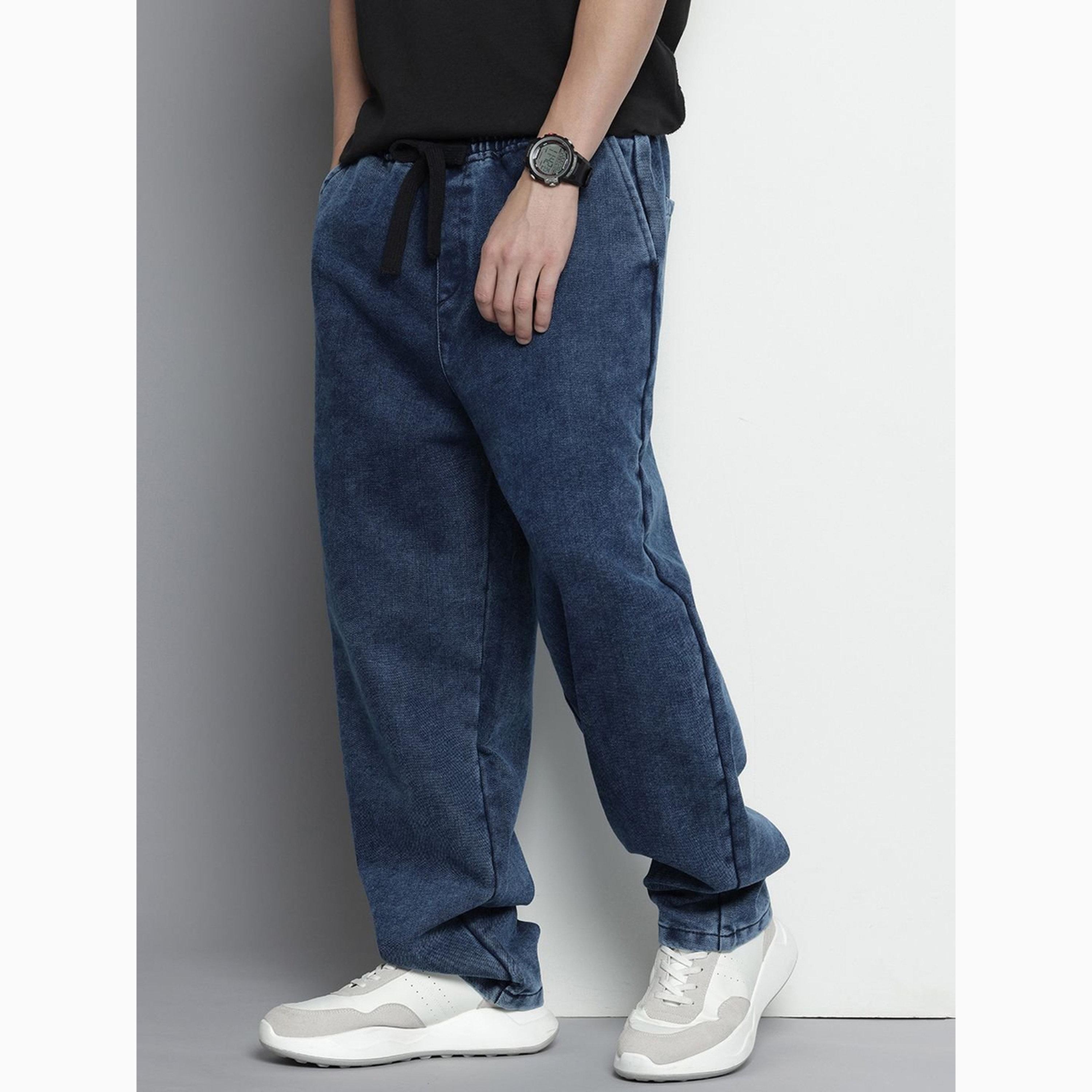 The Indian Garage Co X Styli Men Barrel Loose Fit Solid Jeans-men-clothing-bottoms-jeans-image-1