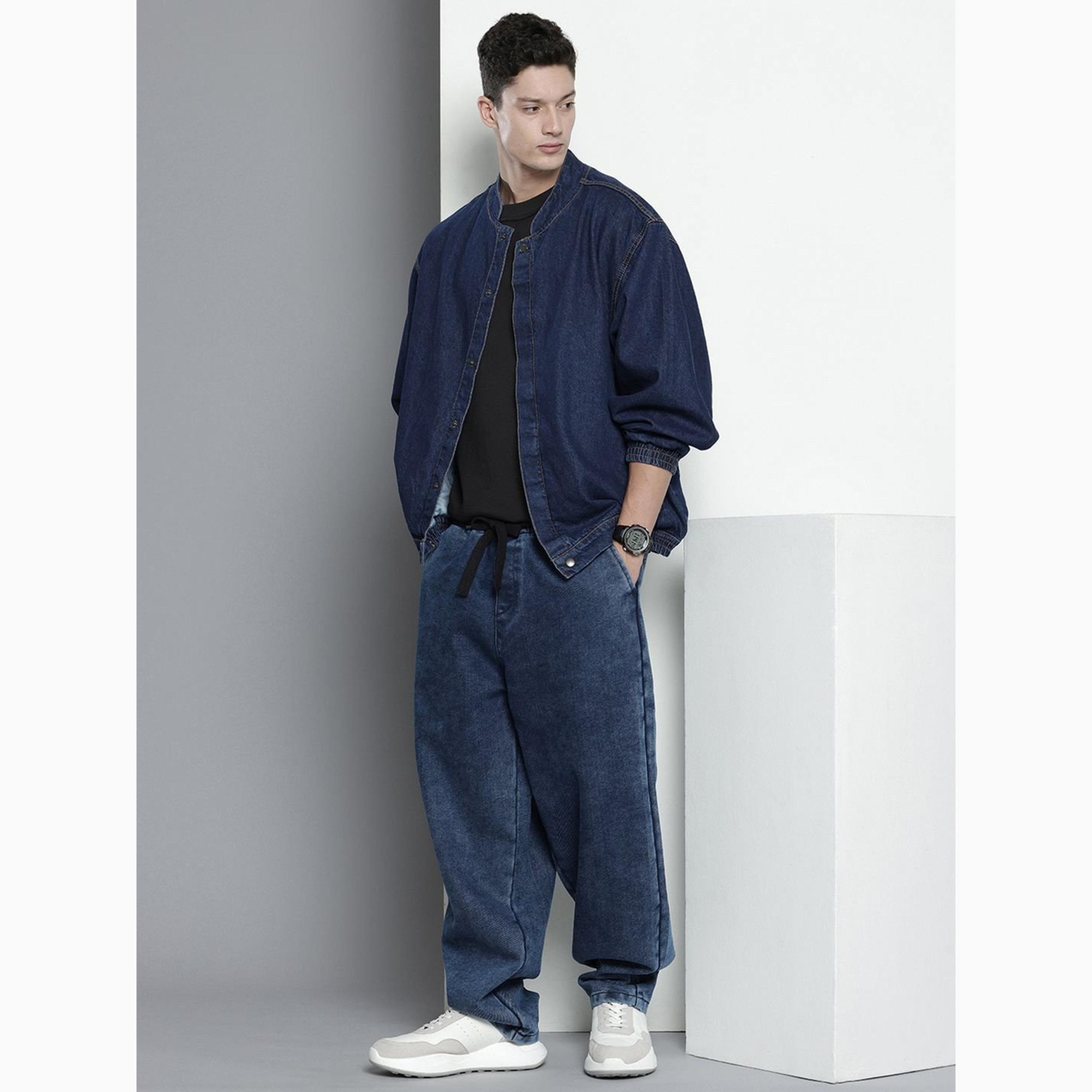 The Indian Garage Co X Styli Men Barrel Loose Fit Solid Jeans-men-clothing-bottoms-jeans-image-2