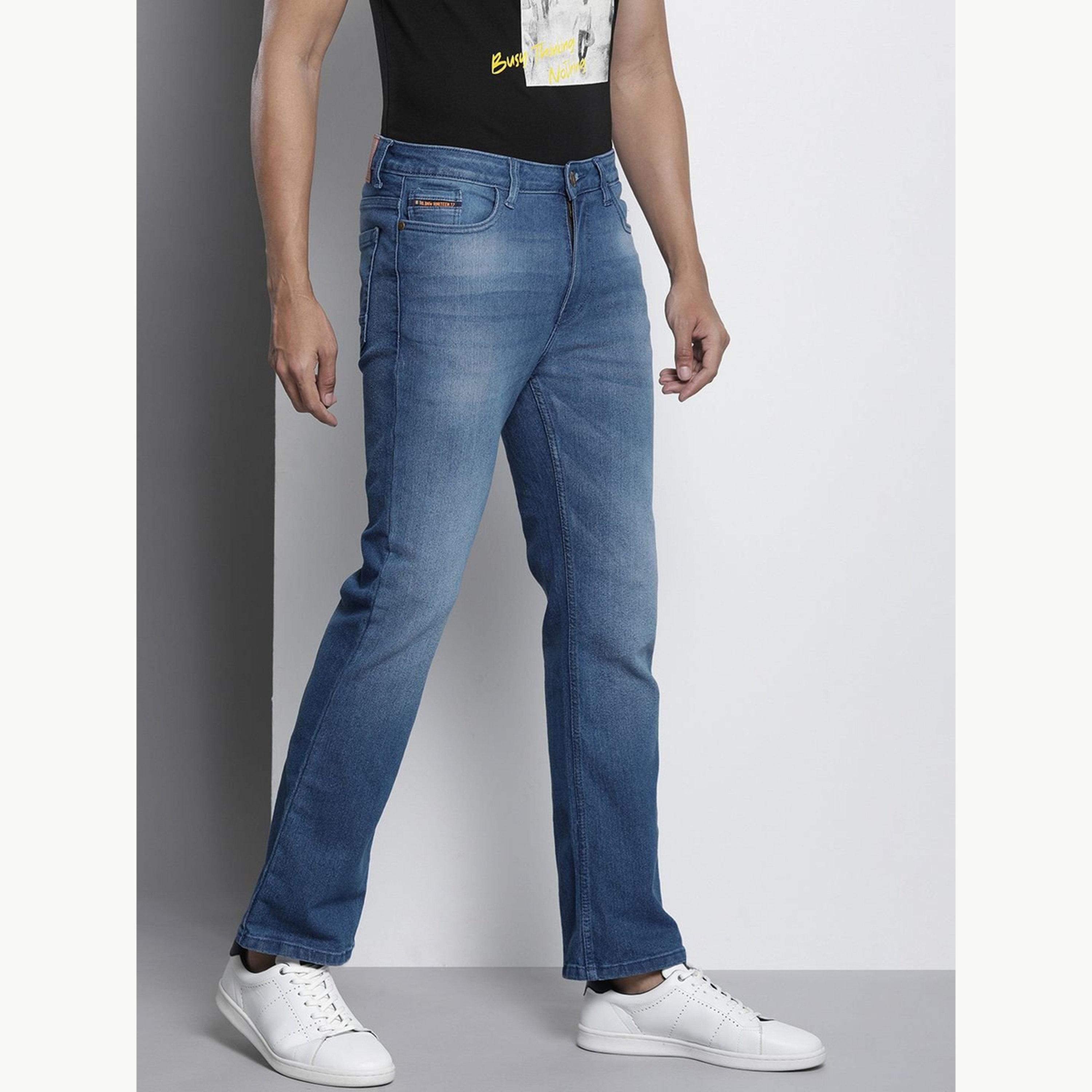 The Indian Garage Co X Styli Men Bootcut Fit Solid Jeans-men-clothing-bottoms-jeans-image-5