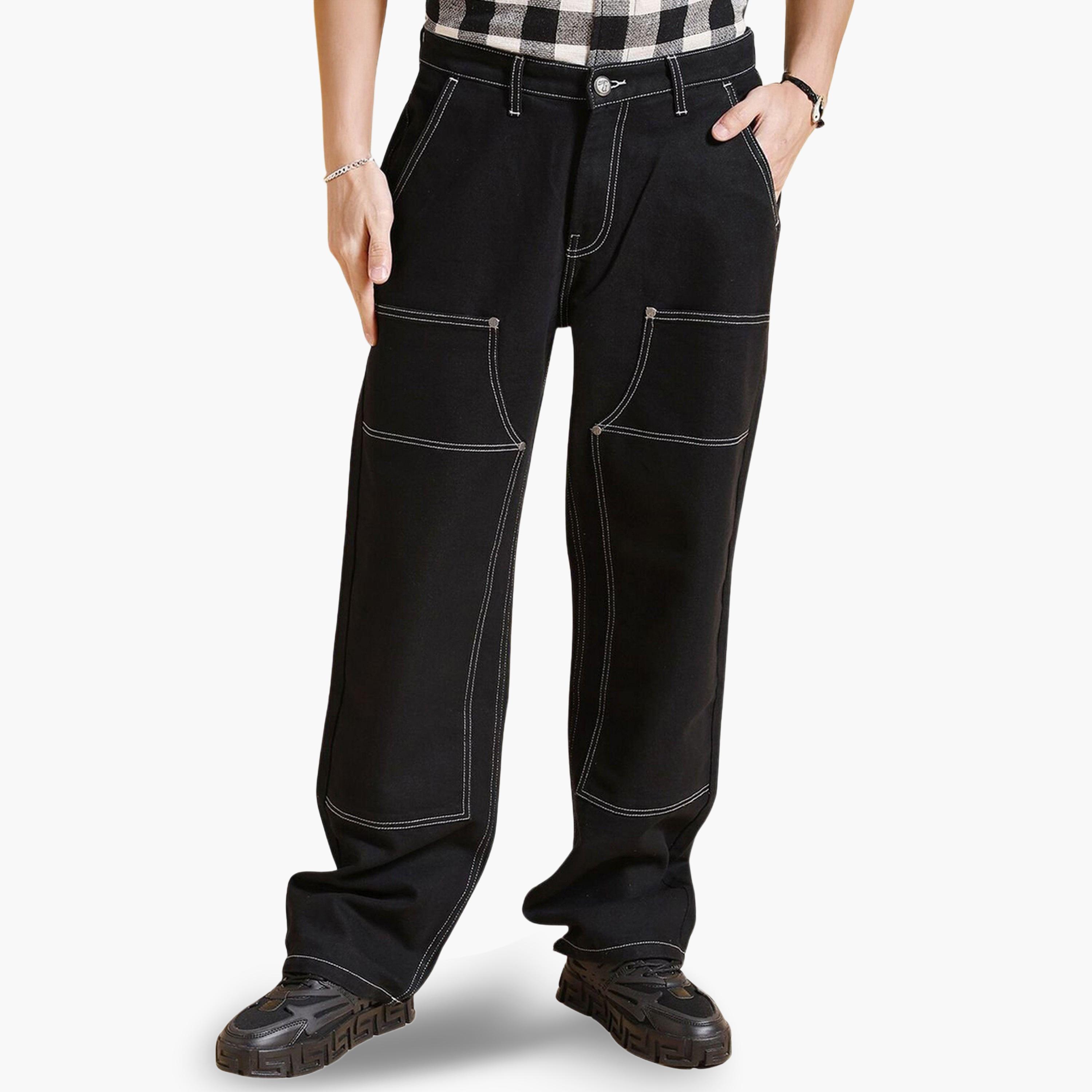 جينز بقصة فضفاضة سادة-men-clothing-bottoms-jeans-image-1