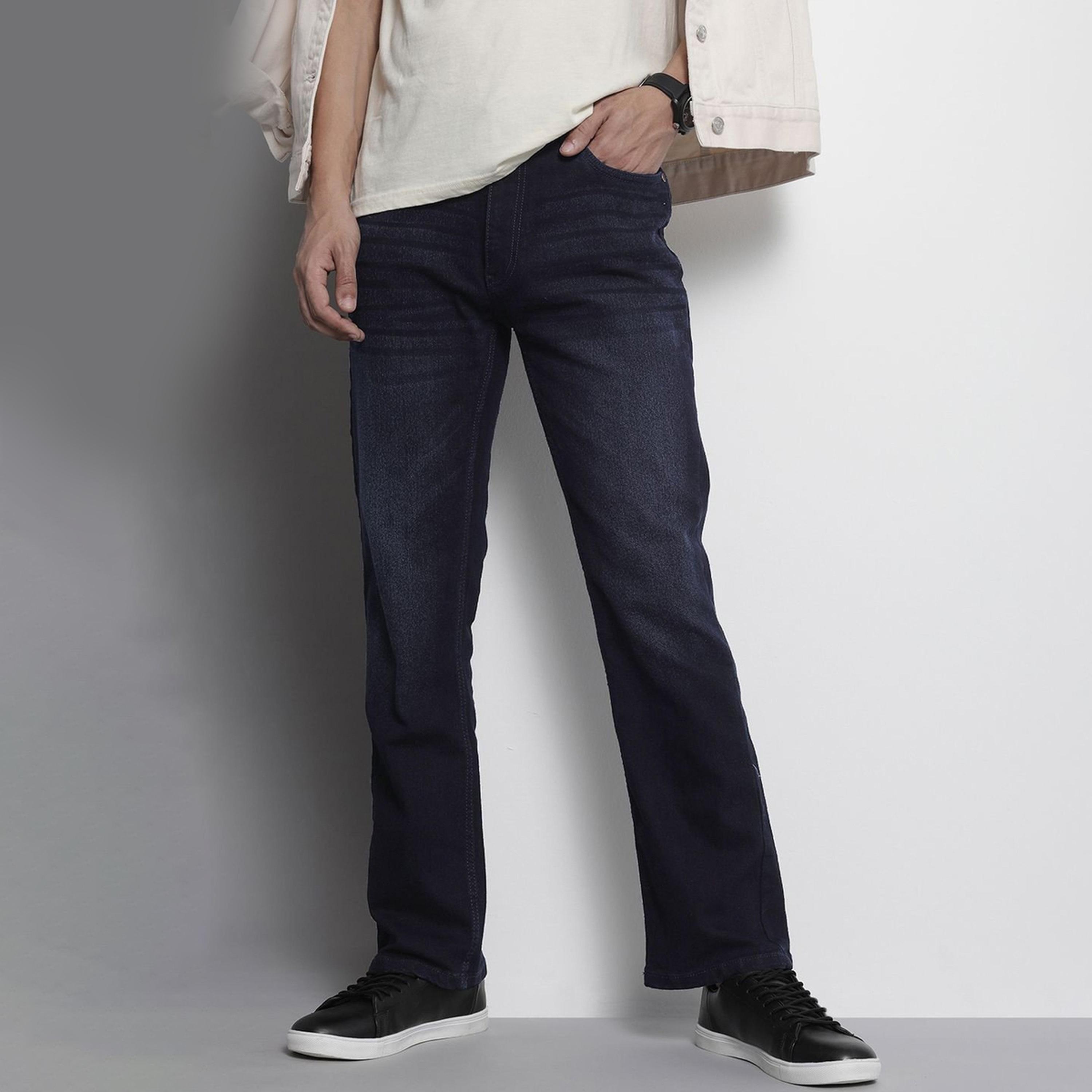 جينز بقصة بوت كات سادة-men-clothing-bottoms-jeans-image-1