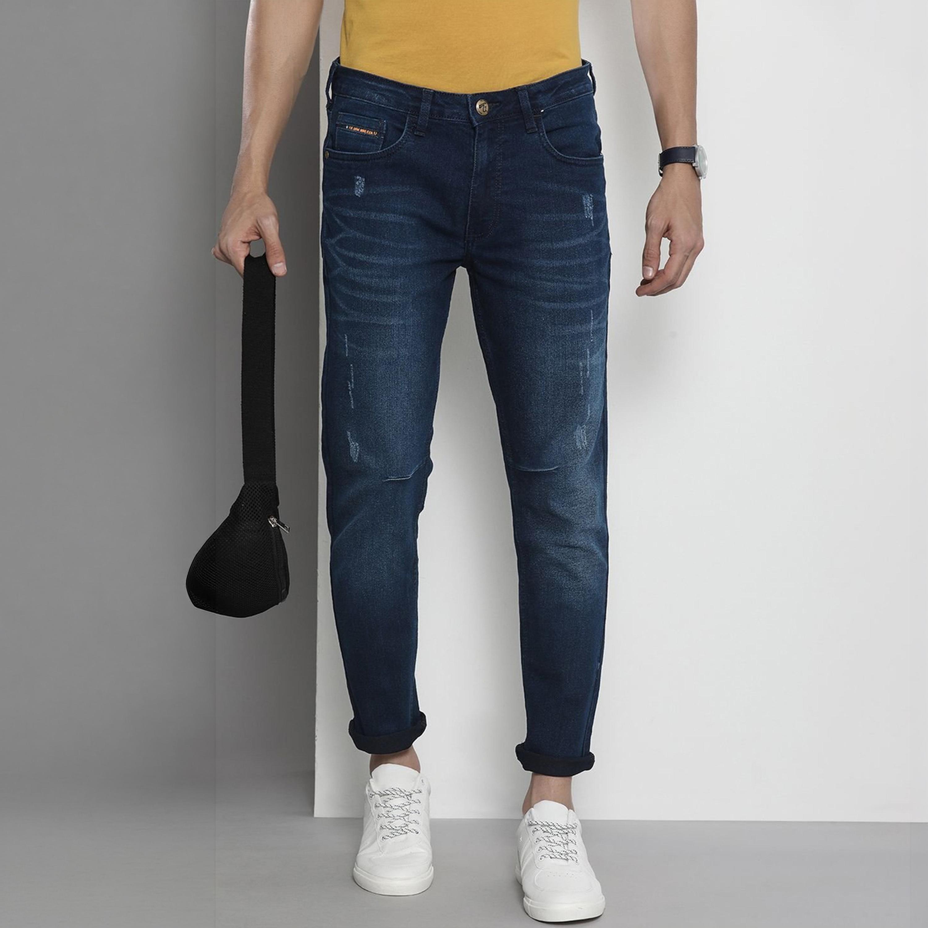 The Indian Garage Co X Styli Men Carrot Fit Solid Jeans-men-clothing-bottoms-jeans-image-1