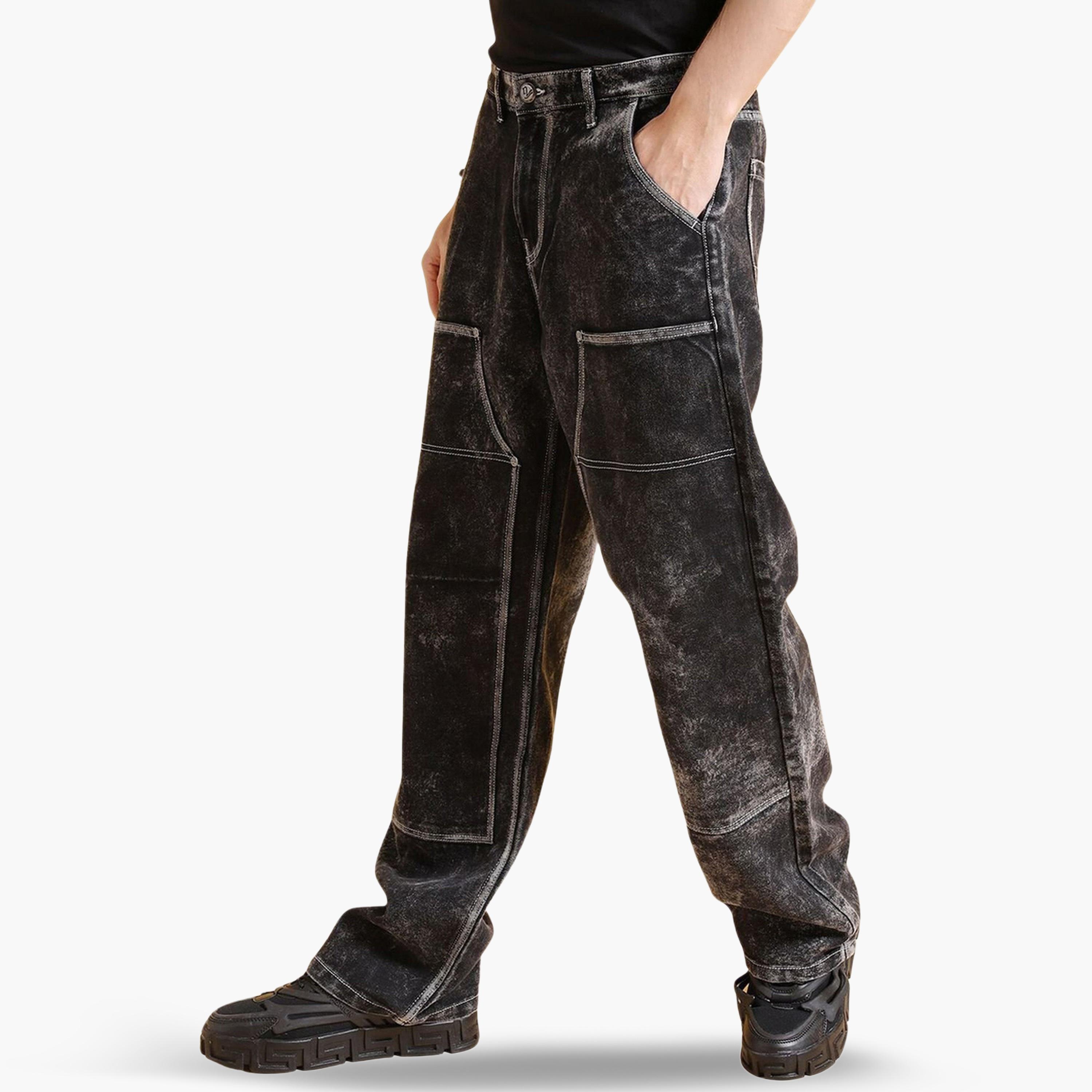 The Indian Garage Co X Styli Men Baggy Fit Solid Jeans-men-clothing-bottoms-jeans-image-5
