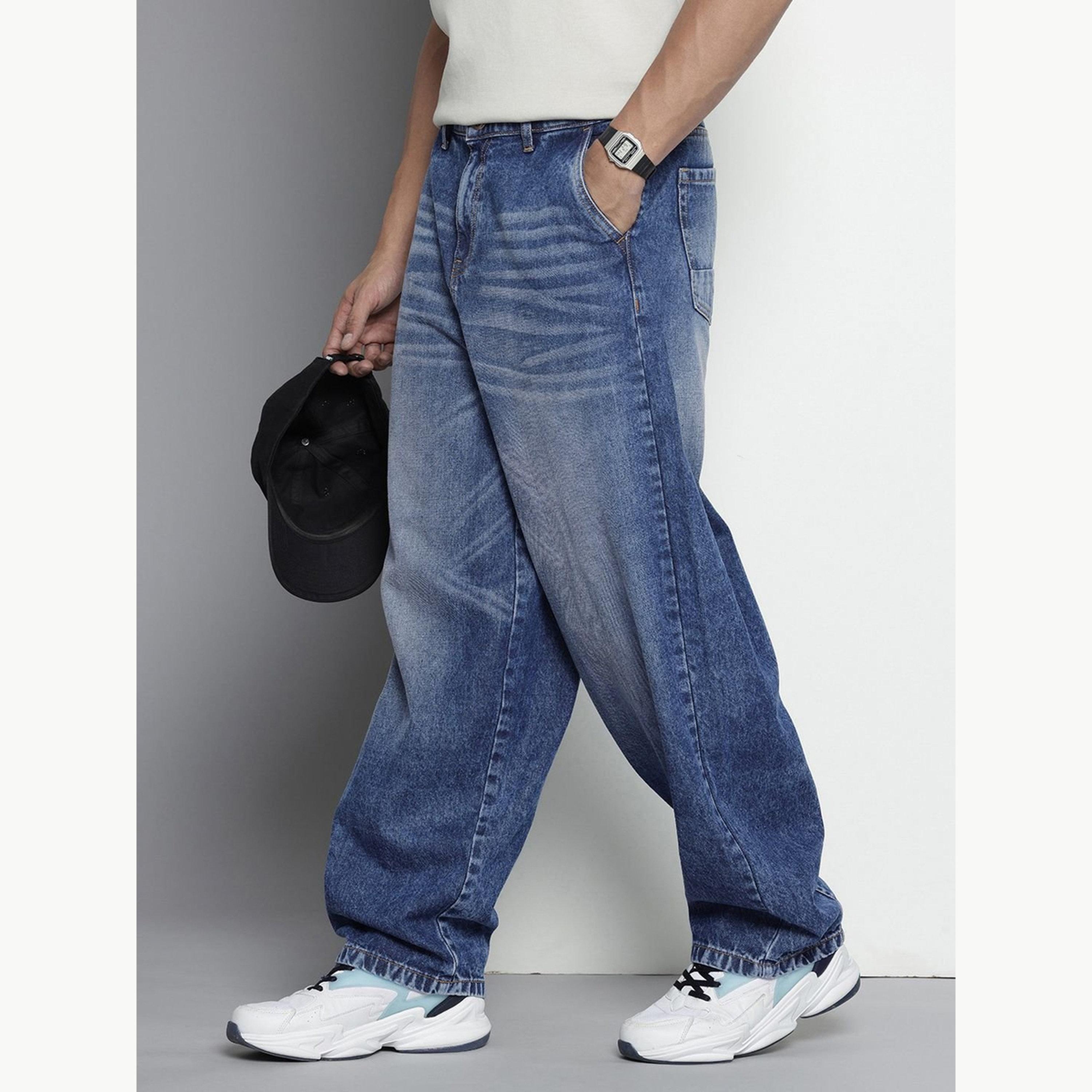 The Indian Garage Co X Styli Men Skater Fit Solid Jeans-men-clothing-bottoms-jeans-image-1