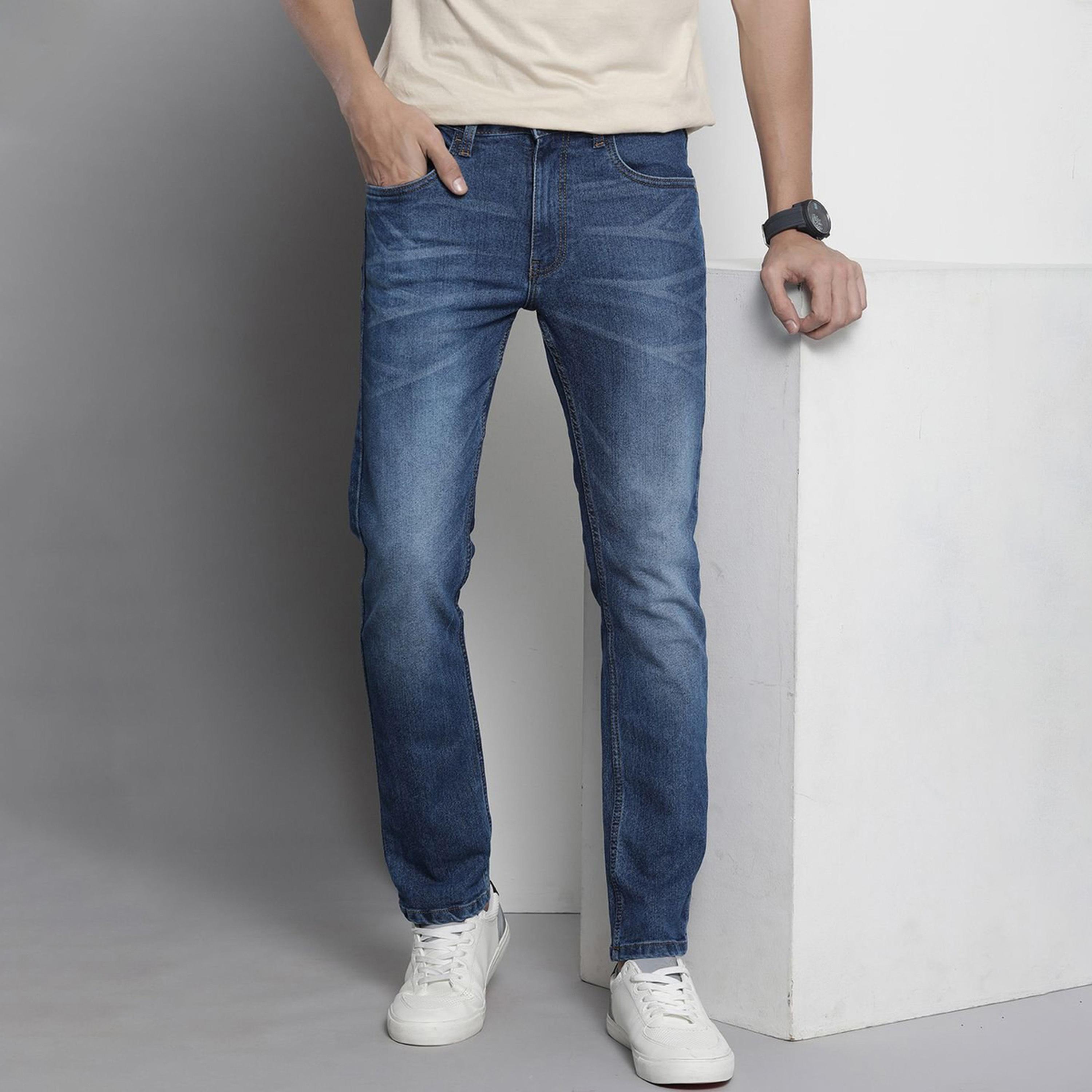 جينز بقصة مستقيمة ولون باهت-men-clothing-bottoms-jeans-image-1