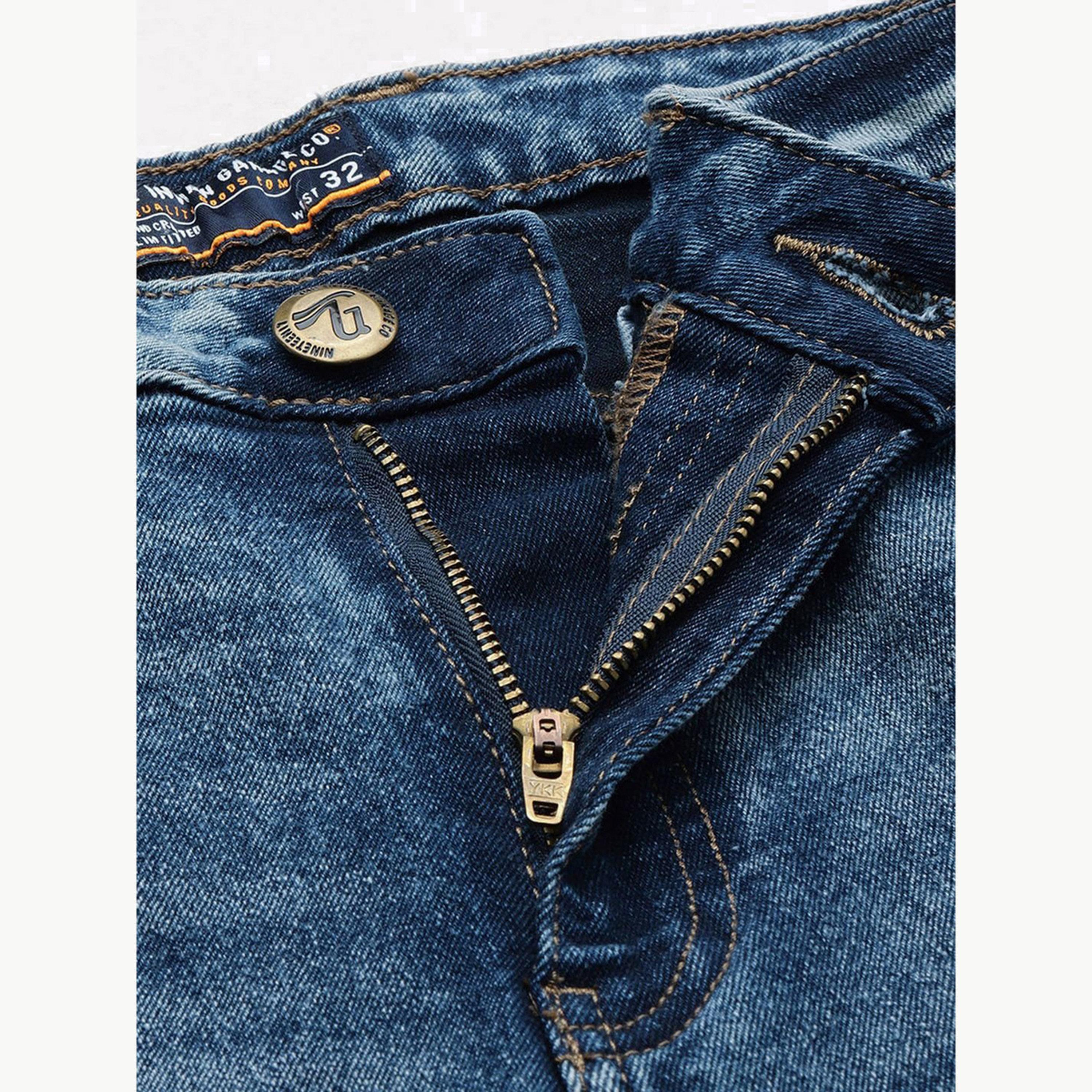 The Indian Garage Co X Styli Men Bootcut Fit Solid Jeans-men-clothing-bottoms-jeans-image-4