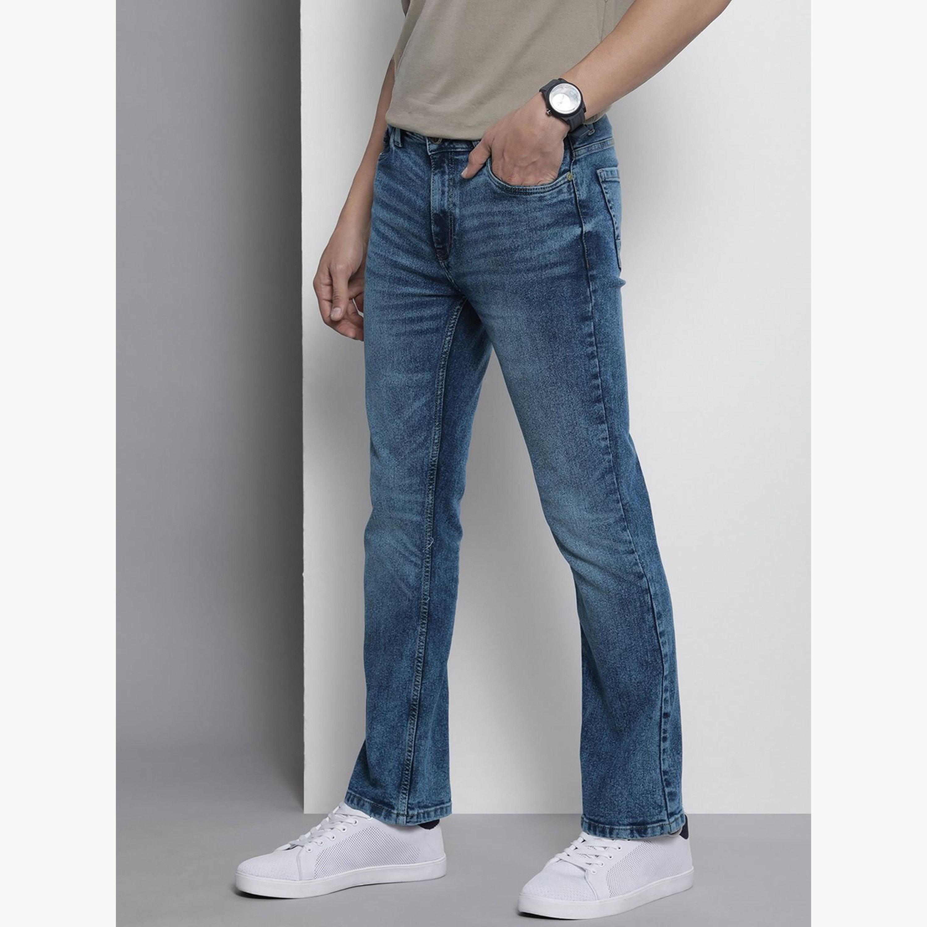 The Indian Garage Co X Styli Men Bootcut Fit Solid Jeans-men-clothing-bottoms-jeans-image-5