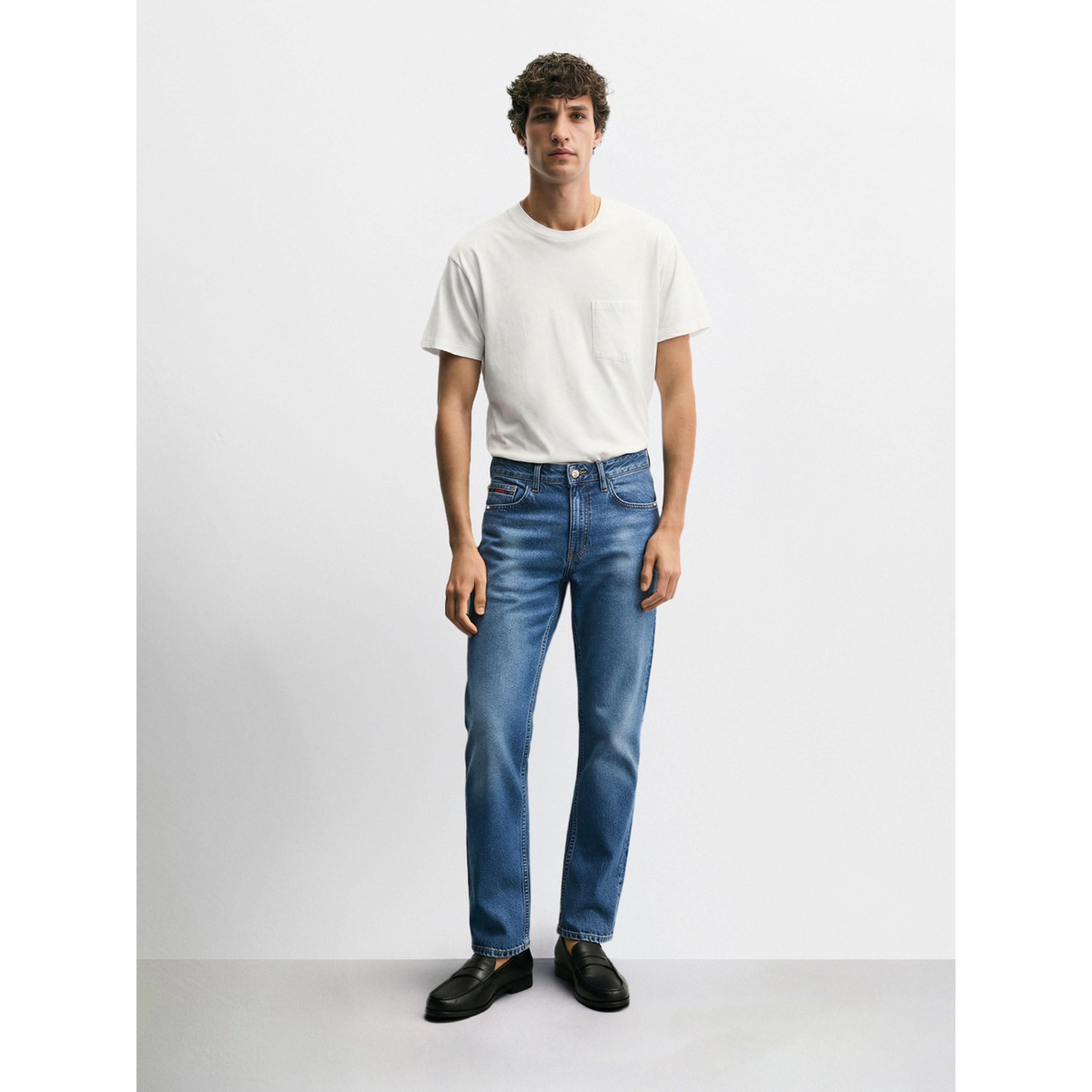 The Indian Garage Co X Styli Blue Slim Fit Faded Jeans-men-clothing-jeans-image-2