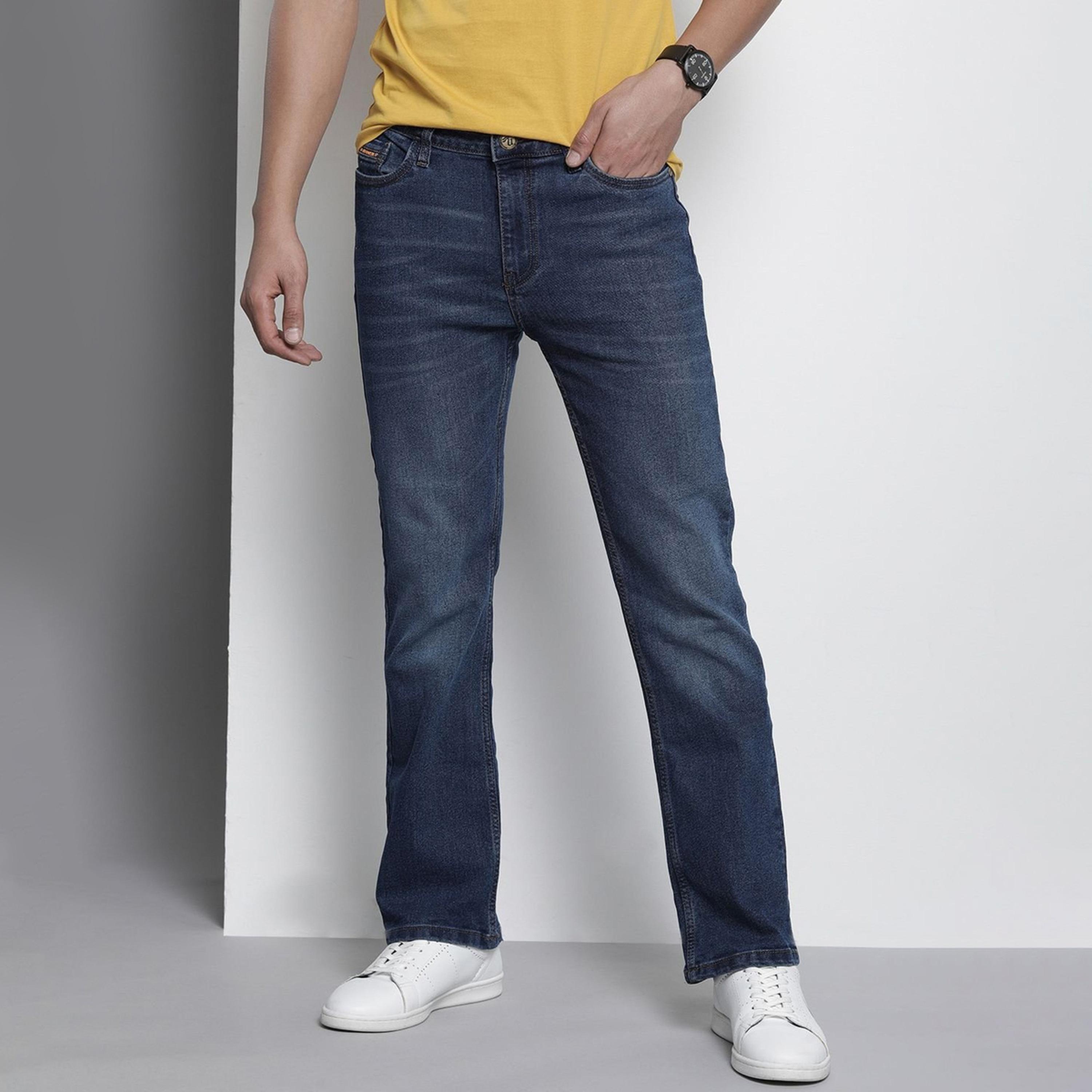 جينز بقصة بوت كات سادة-men-clothing-bottoms-jeans-image-1