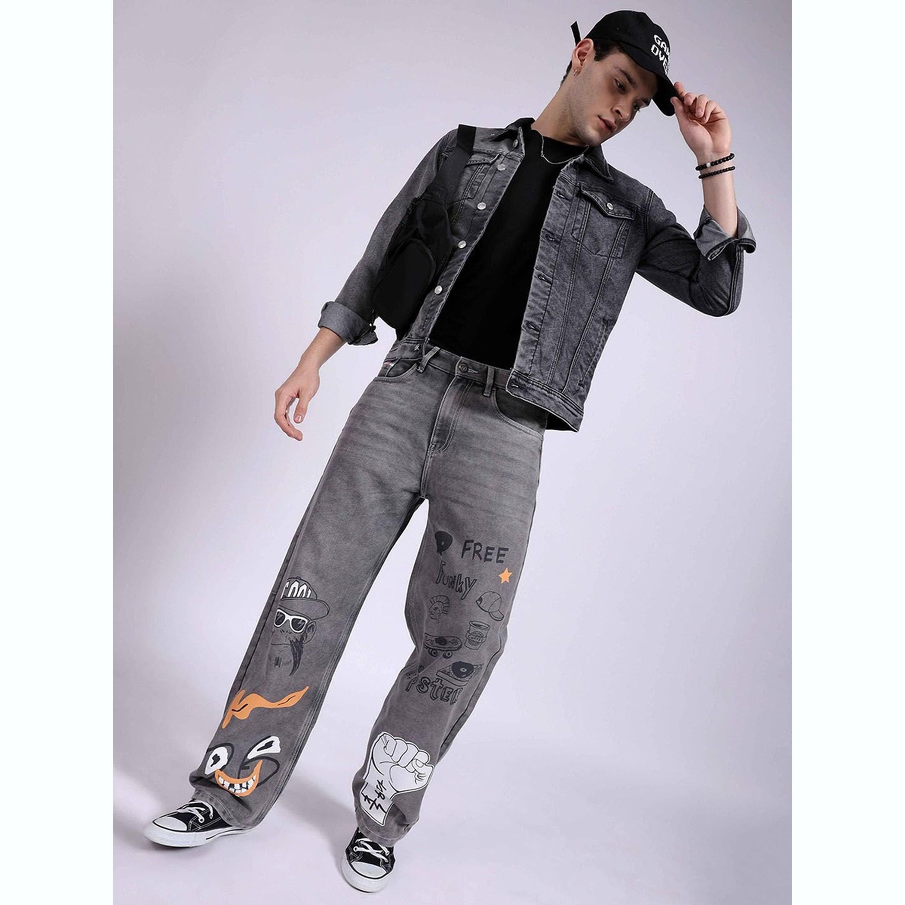 جينز بقصة فضفاضة ونمط طبعات-men-clothing-bottoms-jeans-image-2
