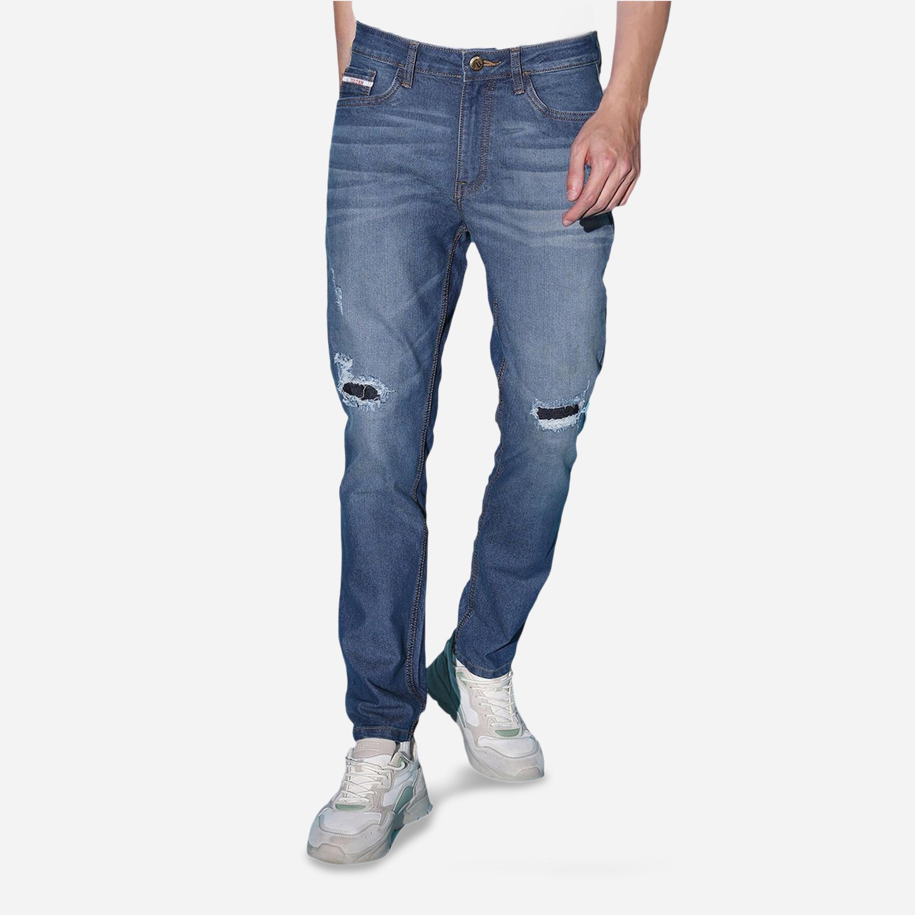 The Indian Garage Co X Styli Men Slim Fit Solid Jeans-men-clothing-bottoms-jeans-image-1