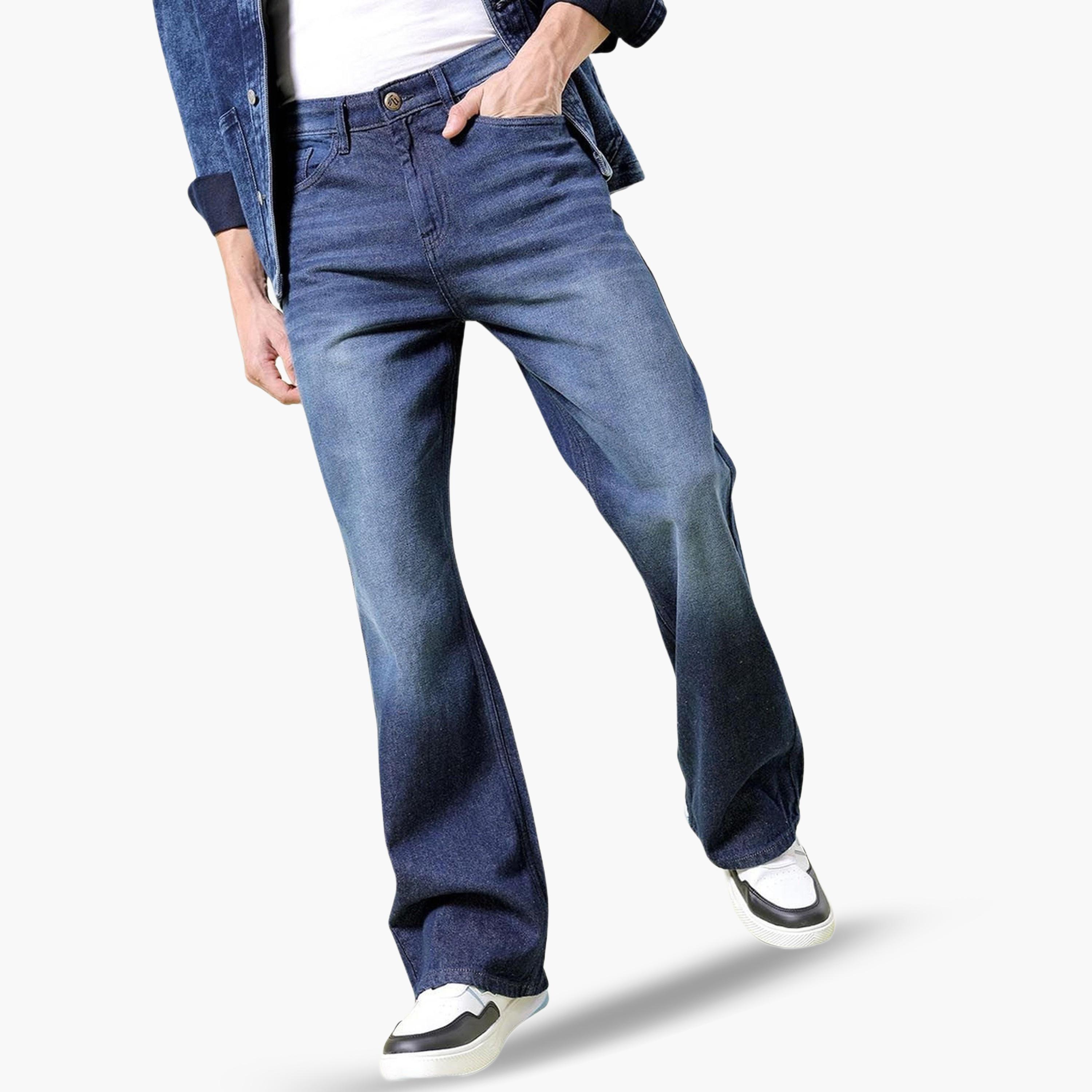 جينز بقصة بوت كات واسعة سادة-men-clothing-bottoms-jeans-image-1