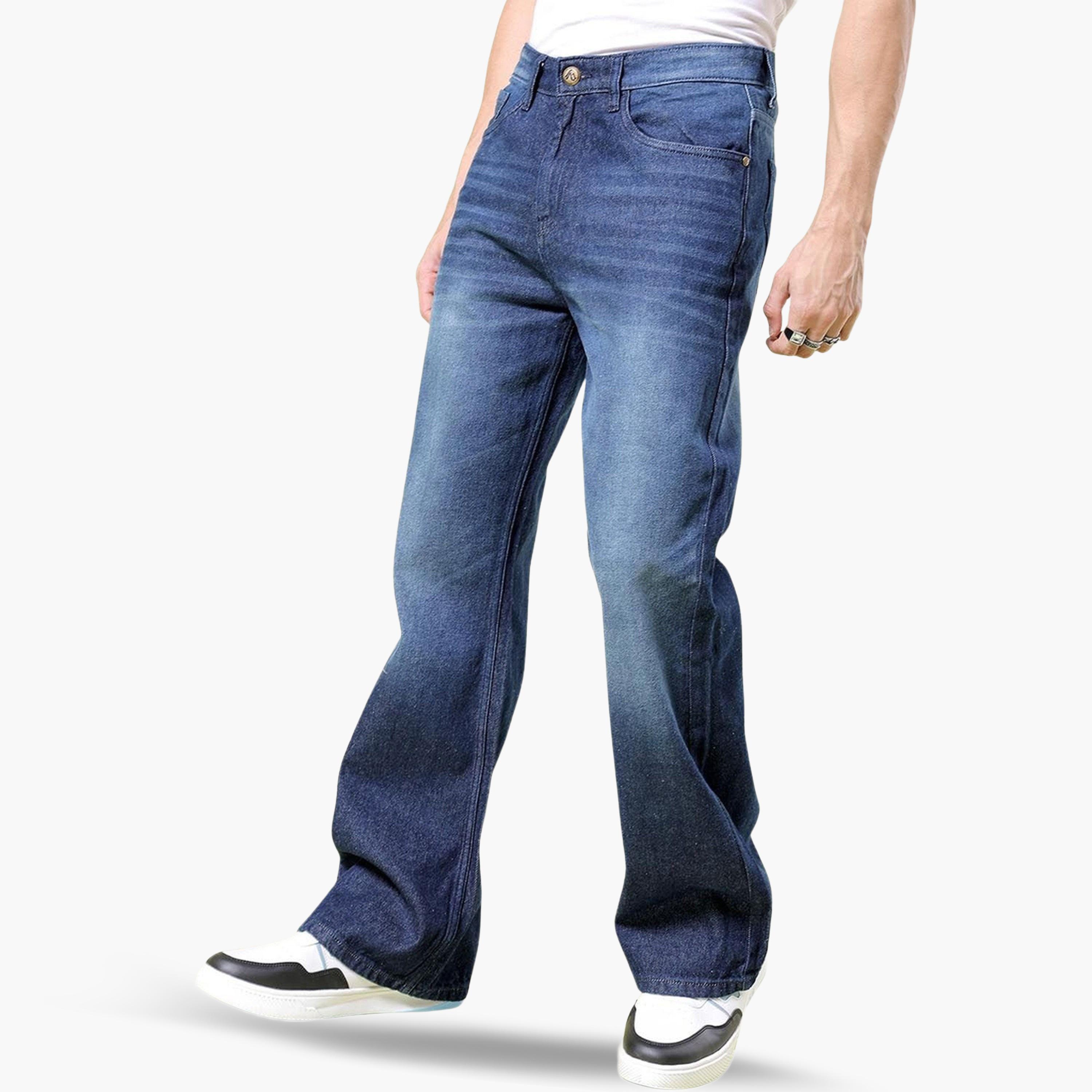 جينز بقصة بوت كات واسعة سادة-men-clothing-bottoms-jeans-image-5