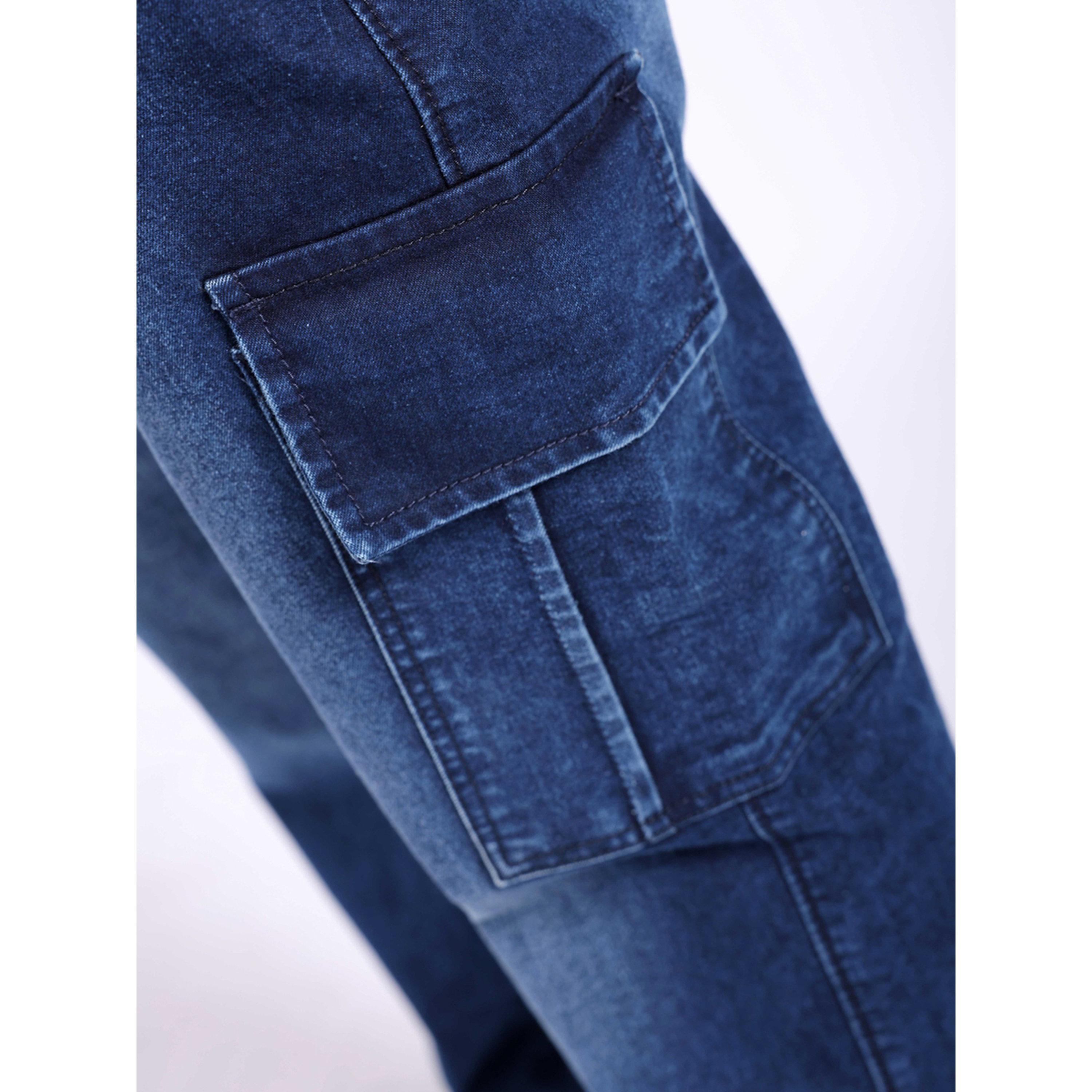 بنطال جينز دنيم جوغر سادة وقصة مستقيمة باللون الأزرق-men-clothing-jeans-image-6
