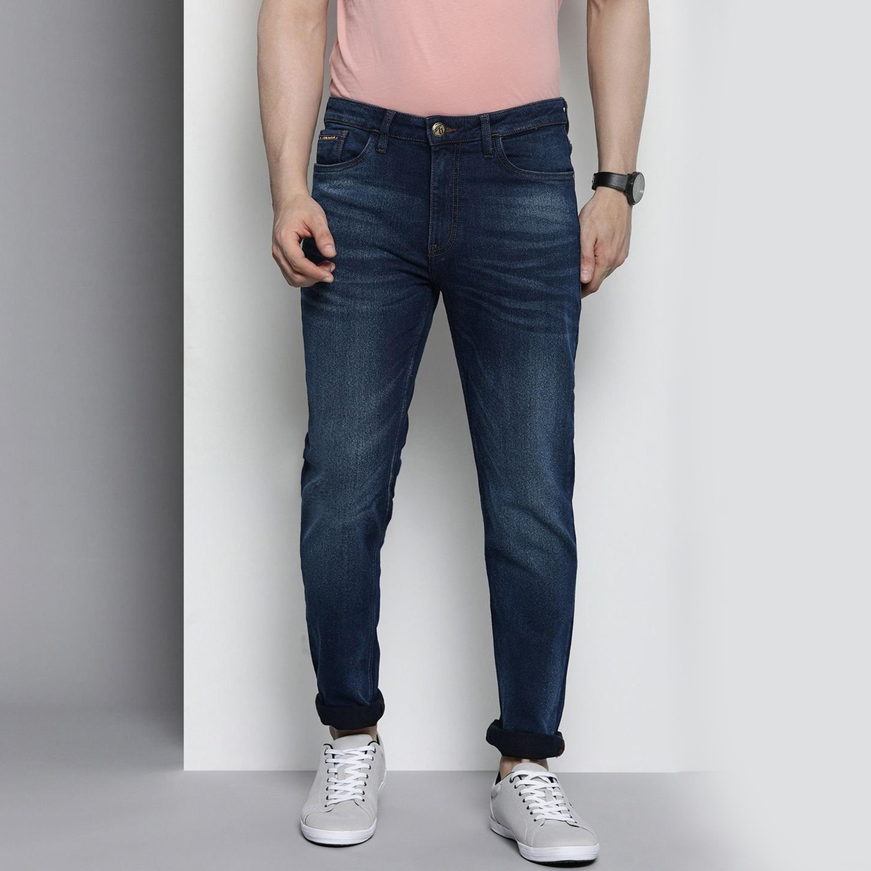 The Indian Garage Co X Styli Men Slim Fit Solid Jeans-men-clothing-bottoms-jeans-image-1