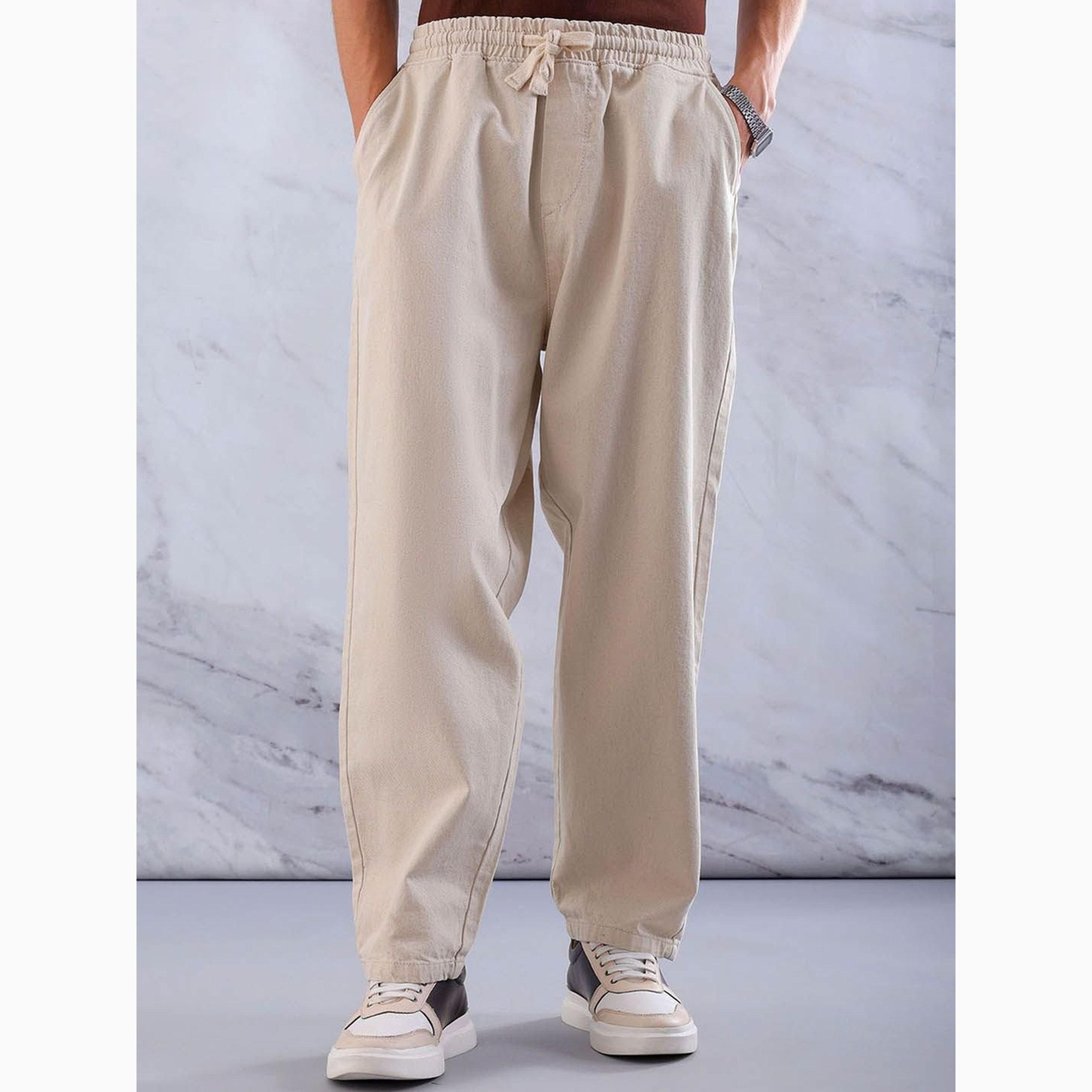 The Indian Garage Co X Styli Men Barrel Loose Fit Solid Jeans-men-clothing-bottoms-jeans-image-1