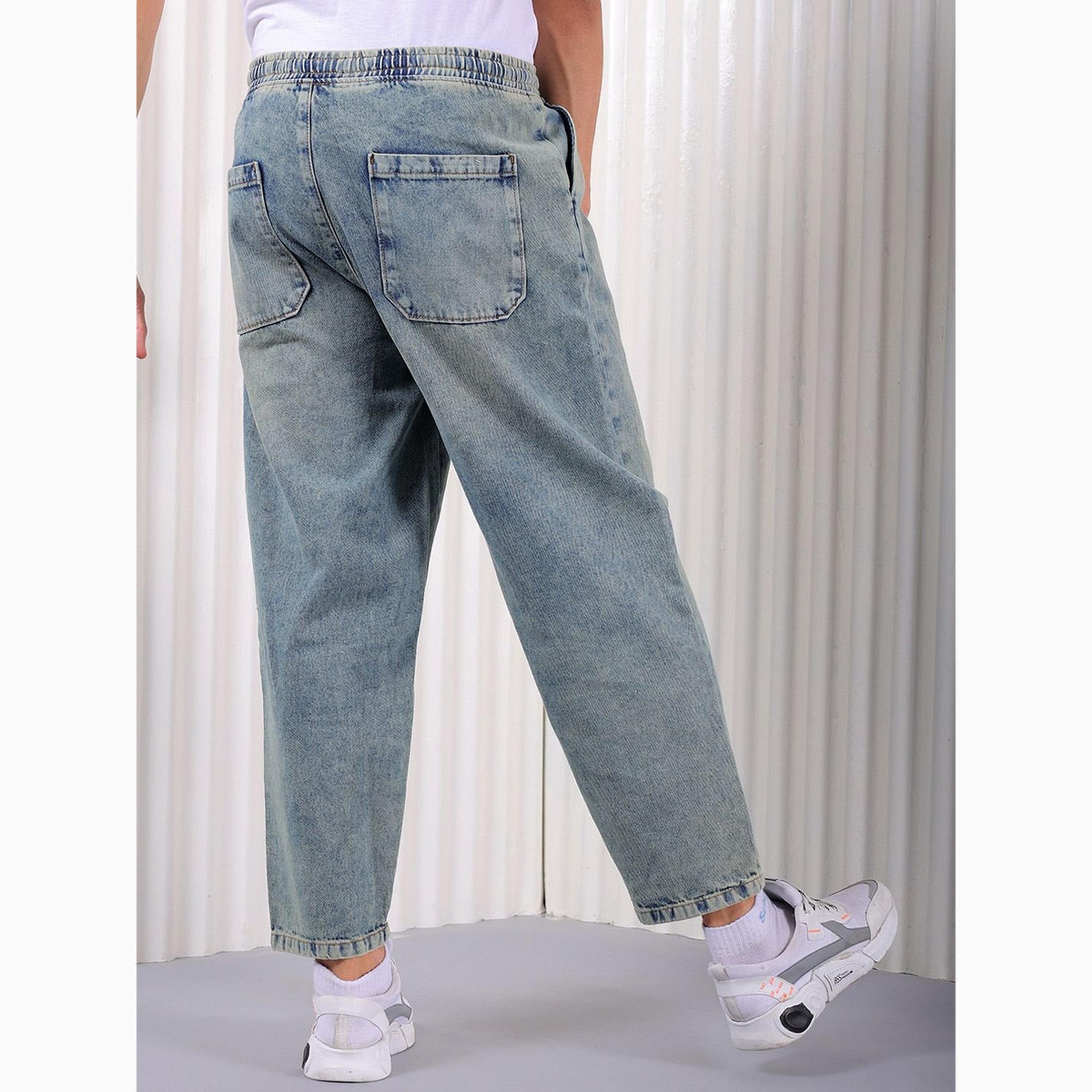 بنطال جينز مغسول وقصة واسعة بنمط برميل للرجال-men-clothing-bottoms-jeans-image-3
