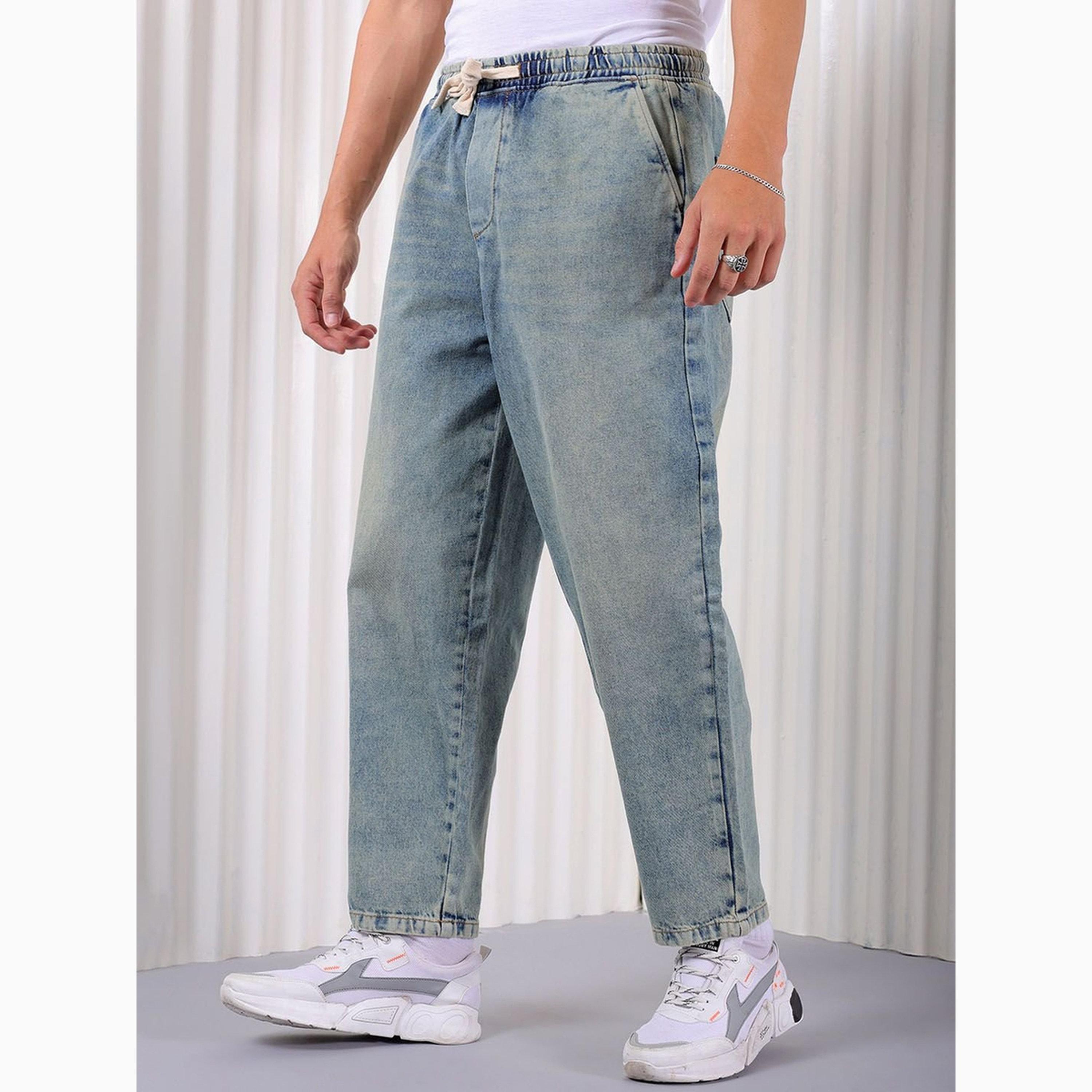 بنطال جينز مغسول وقصة واسعة بنمط برميل للرجال-men-clothing-bottoms-jeans-image-5