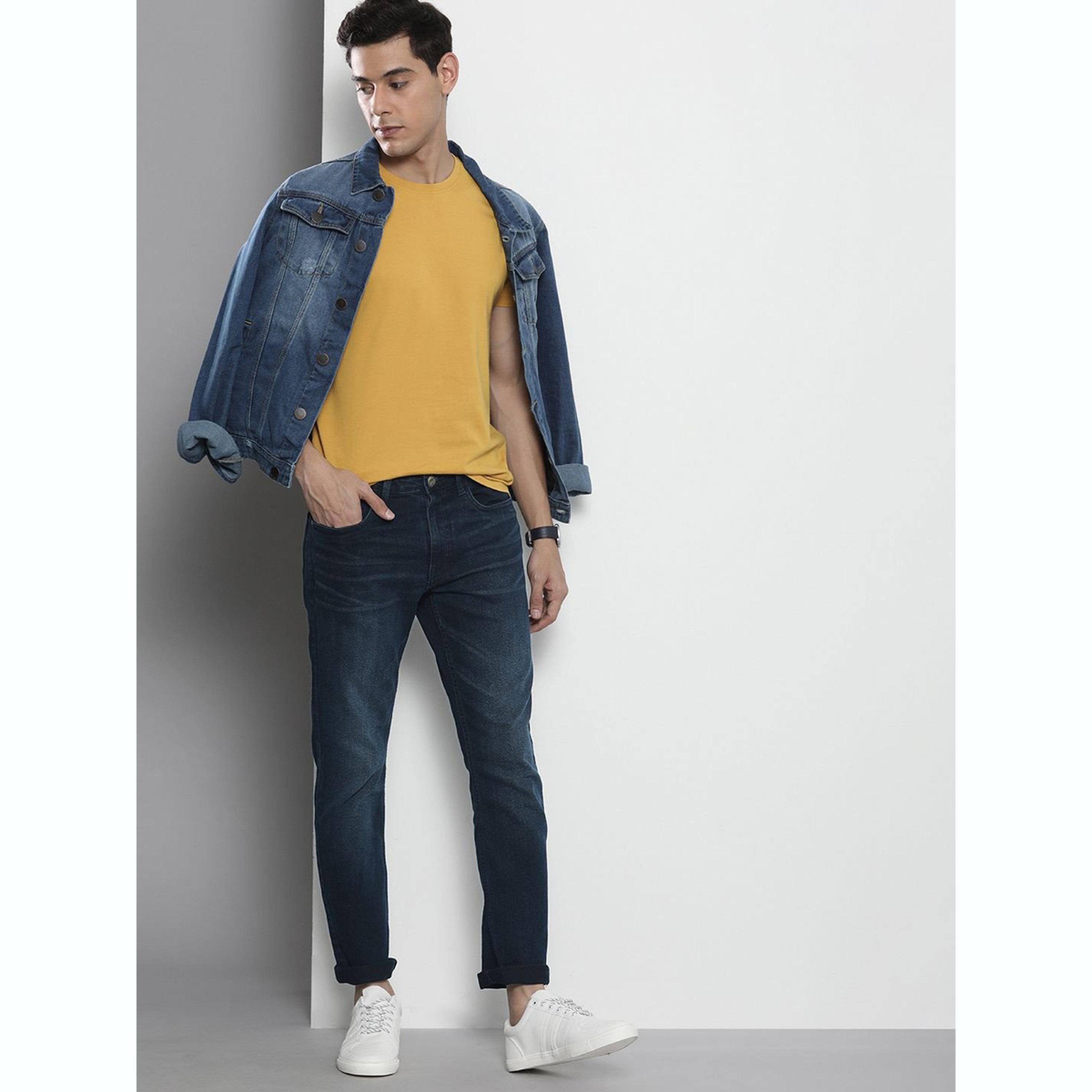 The Indian Garage Co X Styli Men Slim Straight Fit Solid Jeans-men-clothing-bottoms-jeans-image-2