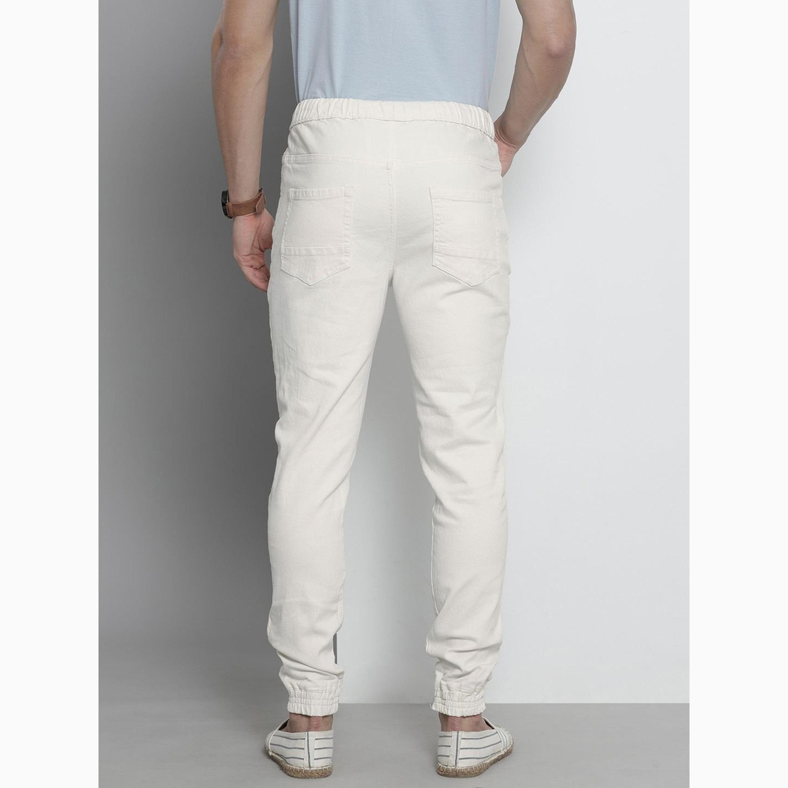 بنطال جينز بلون سادة وأساور وقصة ضيقة للرجال-men-clothing-bottoms-jeans-image-3