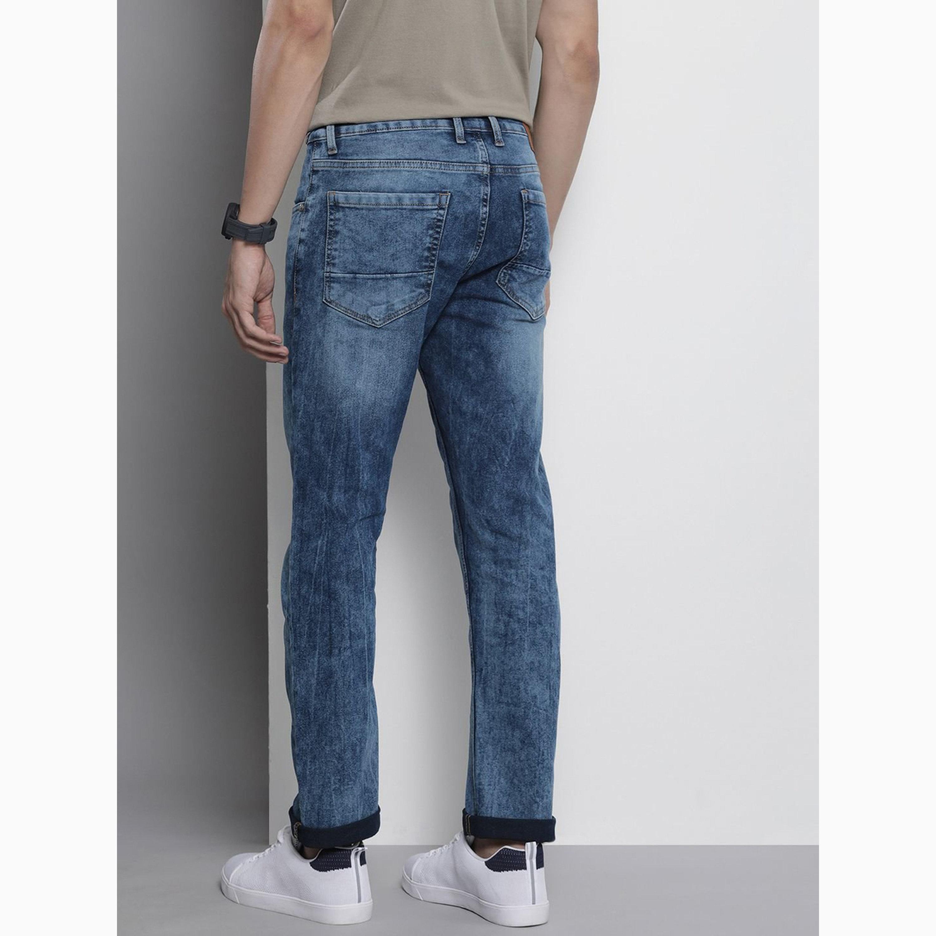 The Indian Garage Co X Styli Men Slim Fit Solid Faded Jeans-men-clothing-bottoms-jeans-image-3