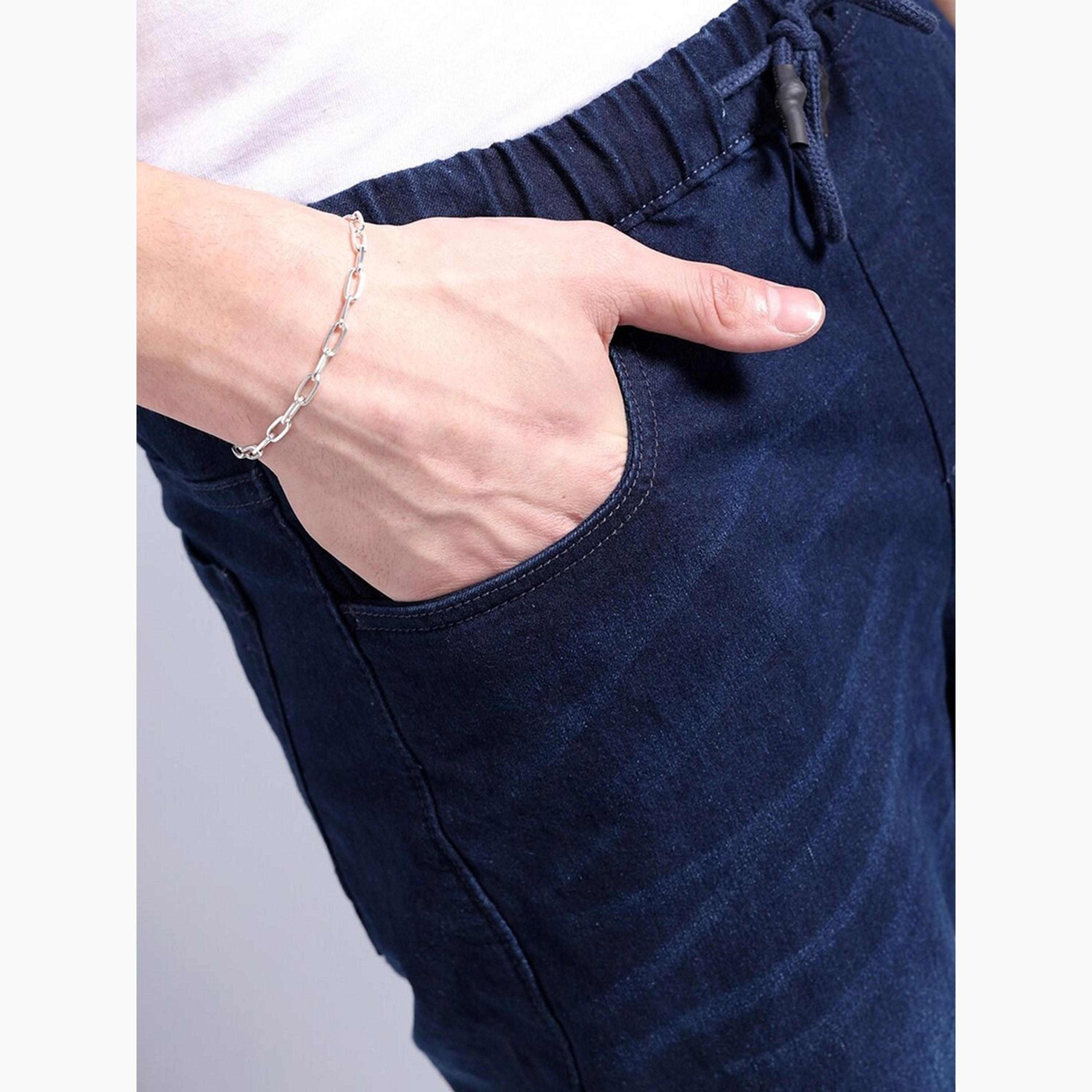 بنطال جينز كارغو بأساور وقصة فضفاضة جداً للرجال-men-clothing-bottoms-jeans-image-4