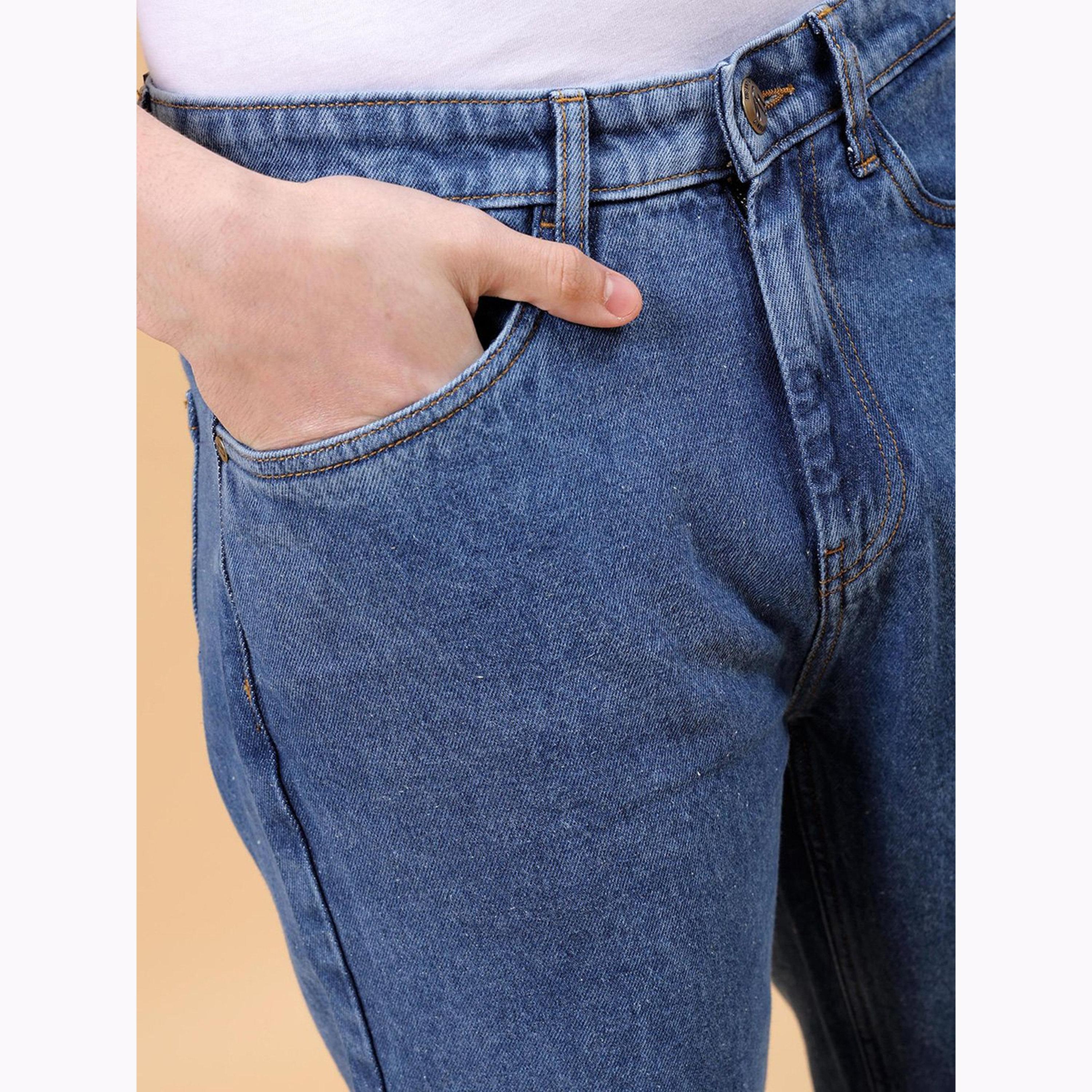 The Indian Garage Co X Styli Men Blue Bootcut Loose Fit Jeans-men-clothing-bottoms-jeans-image-6