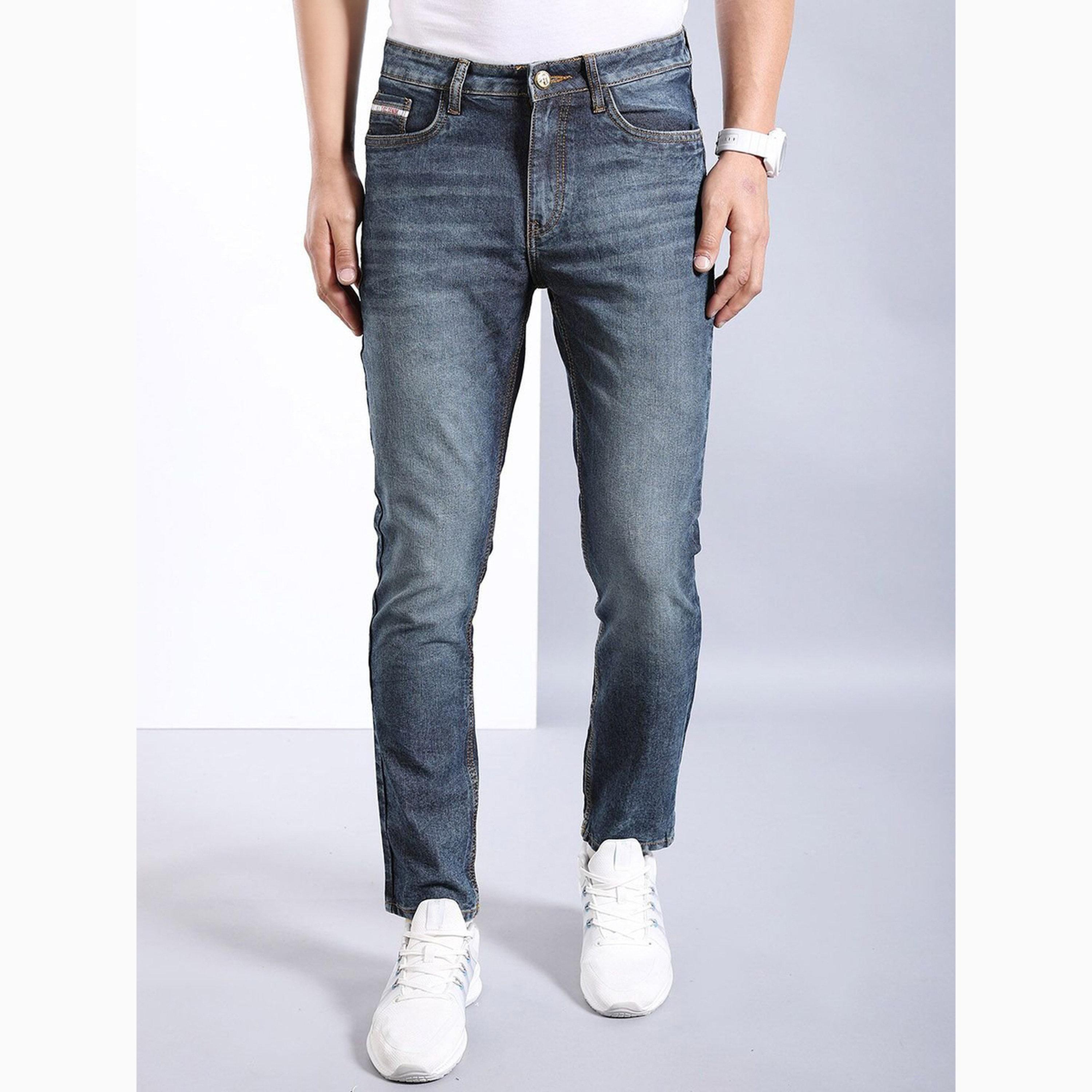 The Indian Garage Co X Styli Men Slim Fit Solid Jeans-men-clothing-bottoms-jeans-image-1