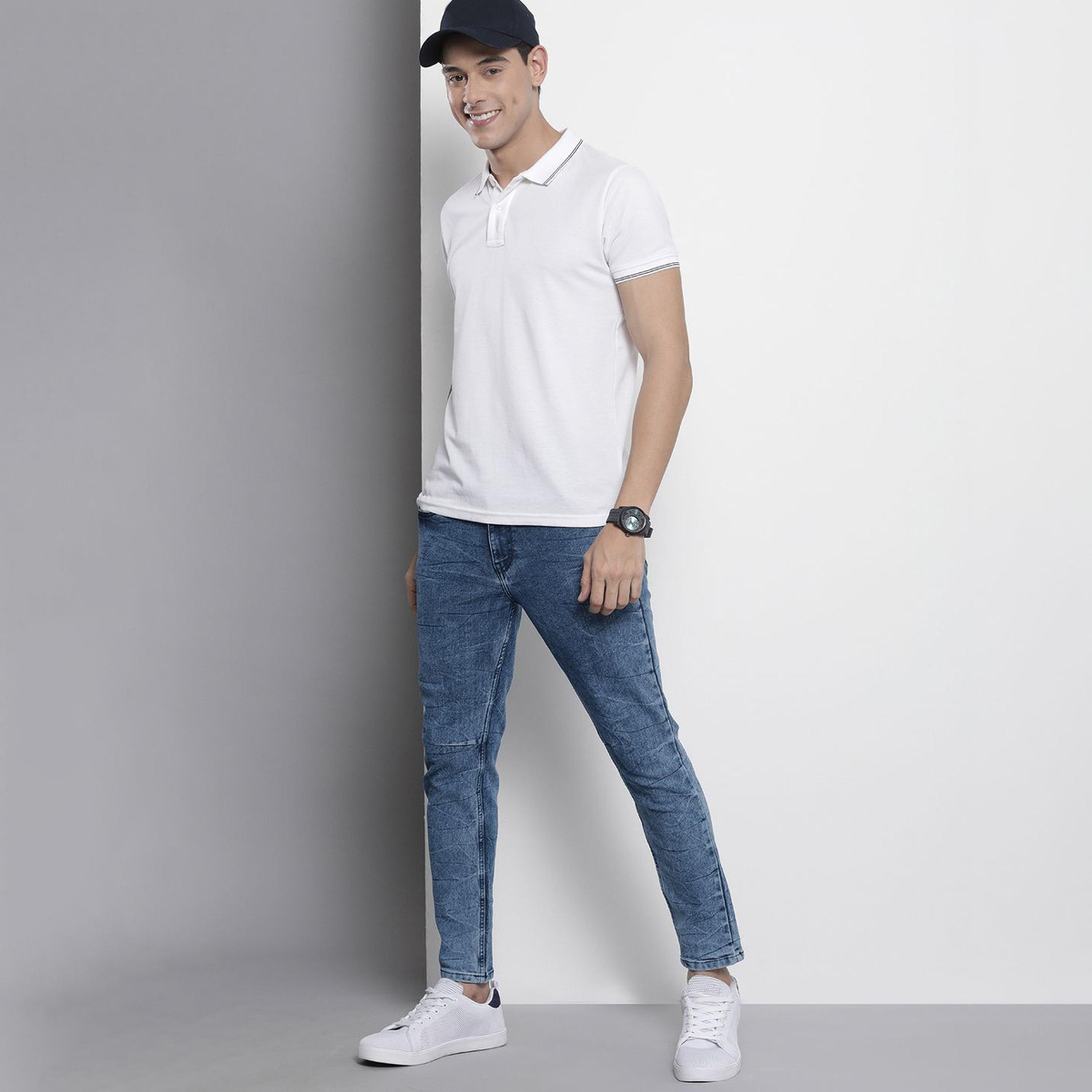 The Indian Garage Co X Styli Men Blue Carrot Fit Washed Jeans-men-clothing-bottoms-jeans-image-2