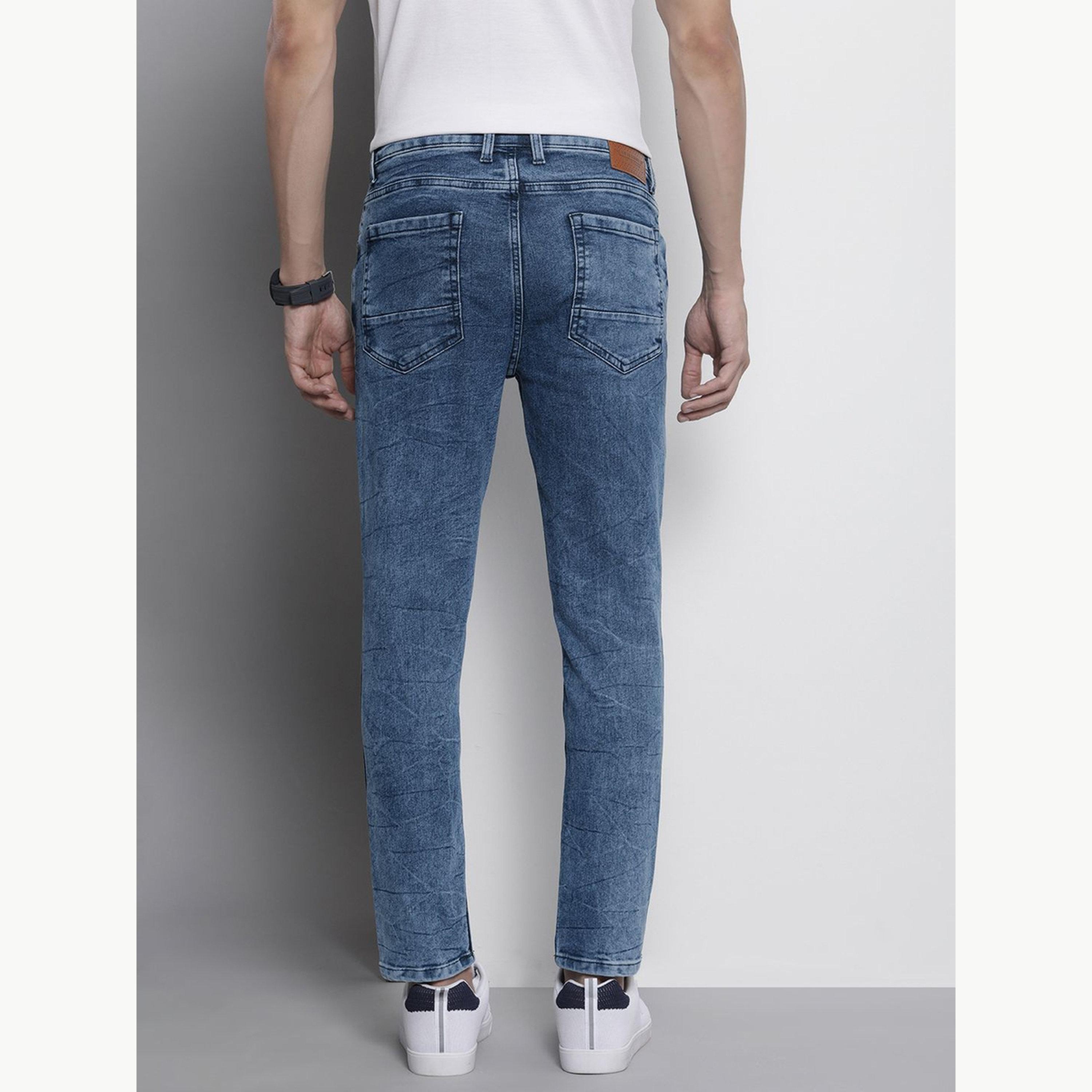 The Indian Garage Co X Styli Men Blue Carrot Fit Washed Jeans-men-clothing-bottoms-jeans-image-3