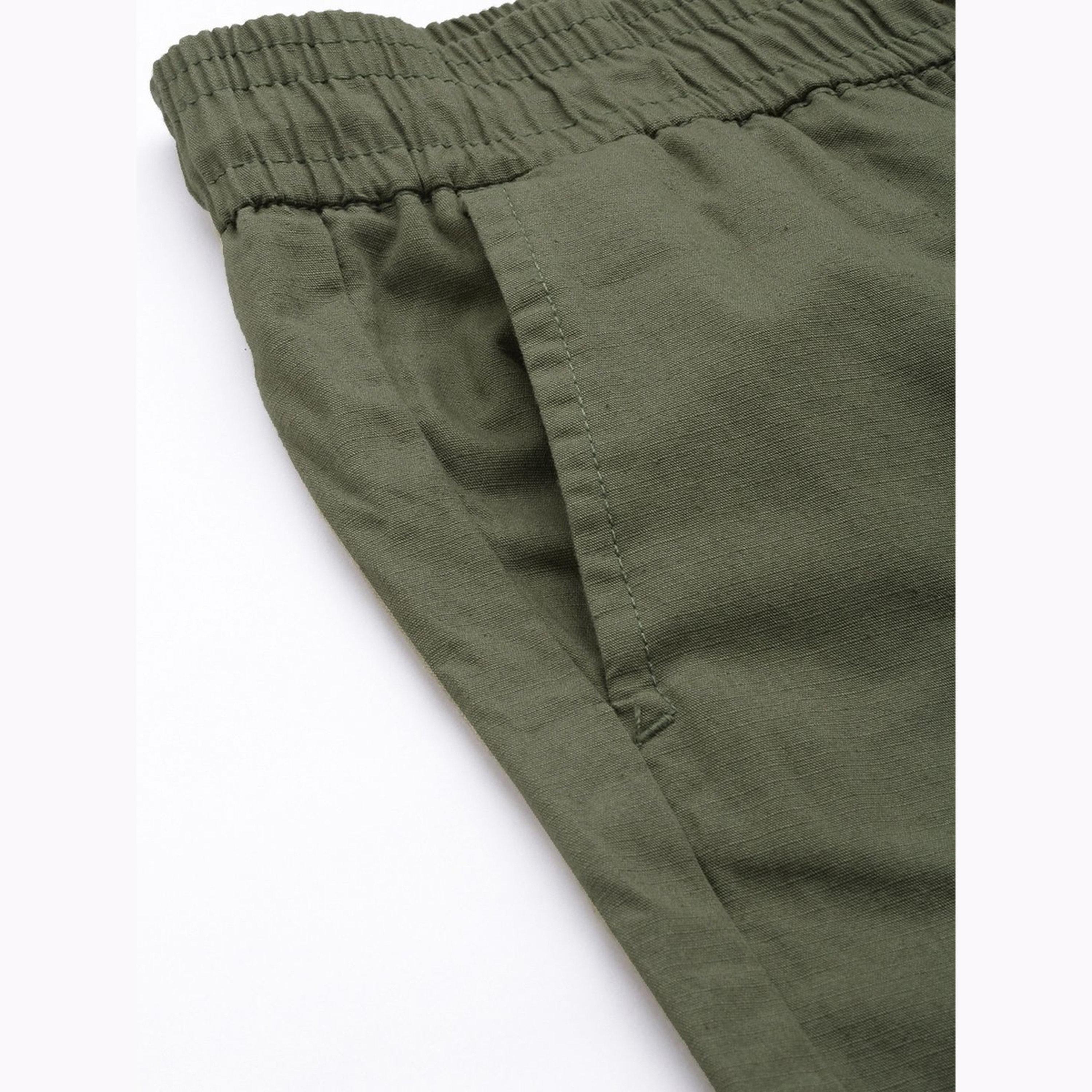 The Indian Garage Co X Styli Men Green Slim Fit Solid Joggers-men-clothing-bottoms-joggers-image-6