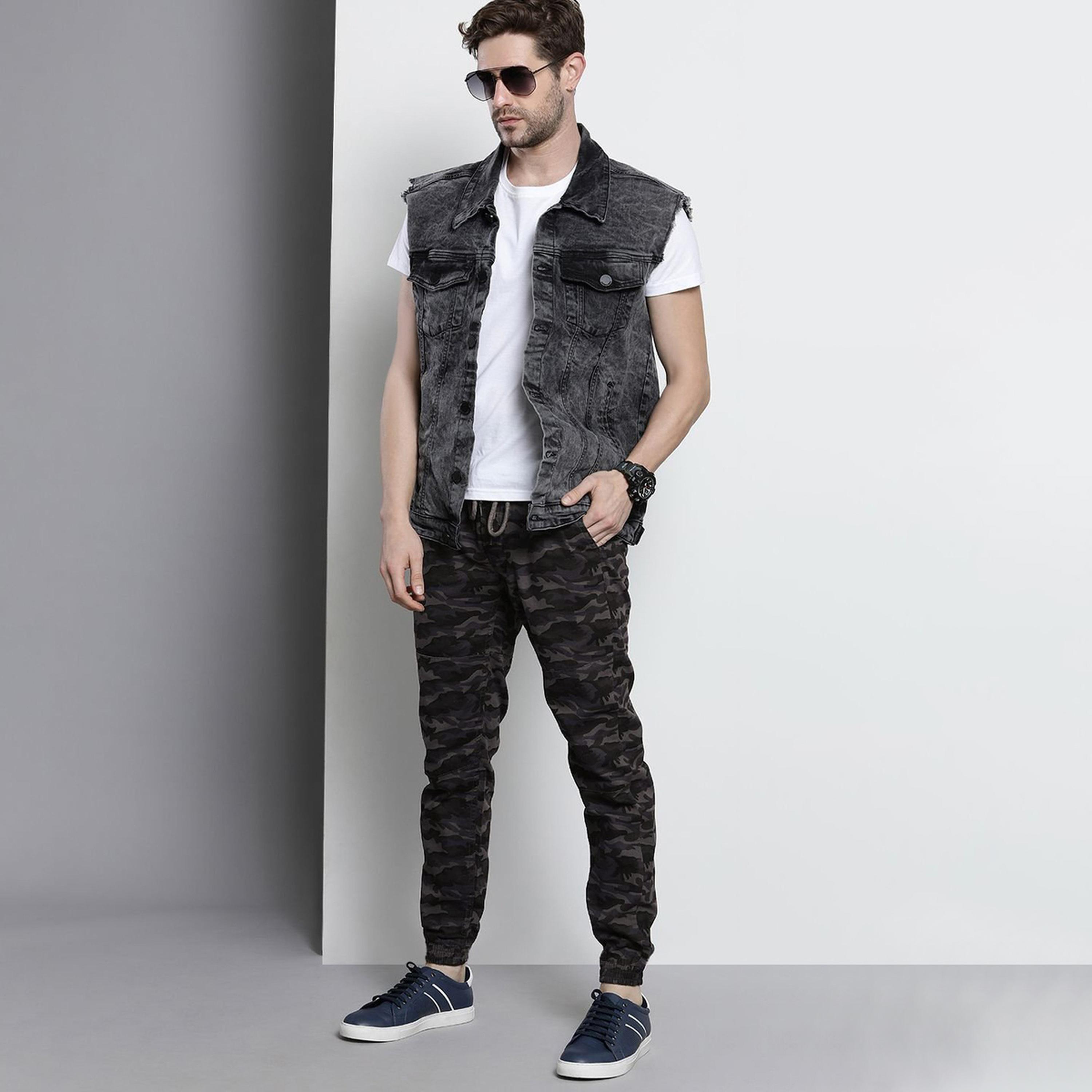 جوغر بطبعة تمويه وقصة ضيقة للرجال-men-clothing-bottoms-joggers-image-2