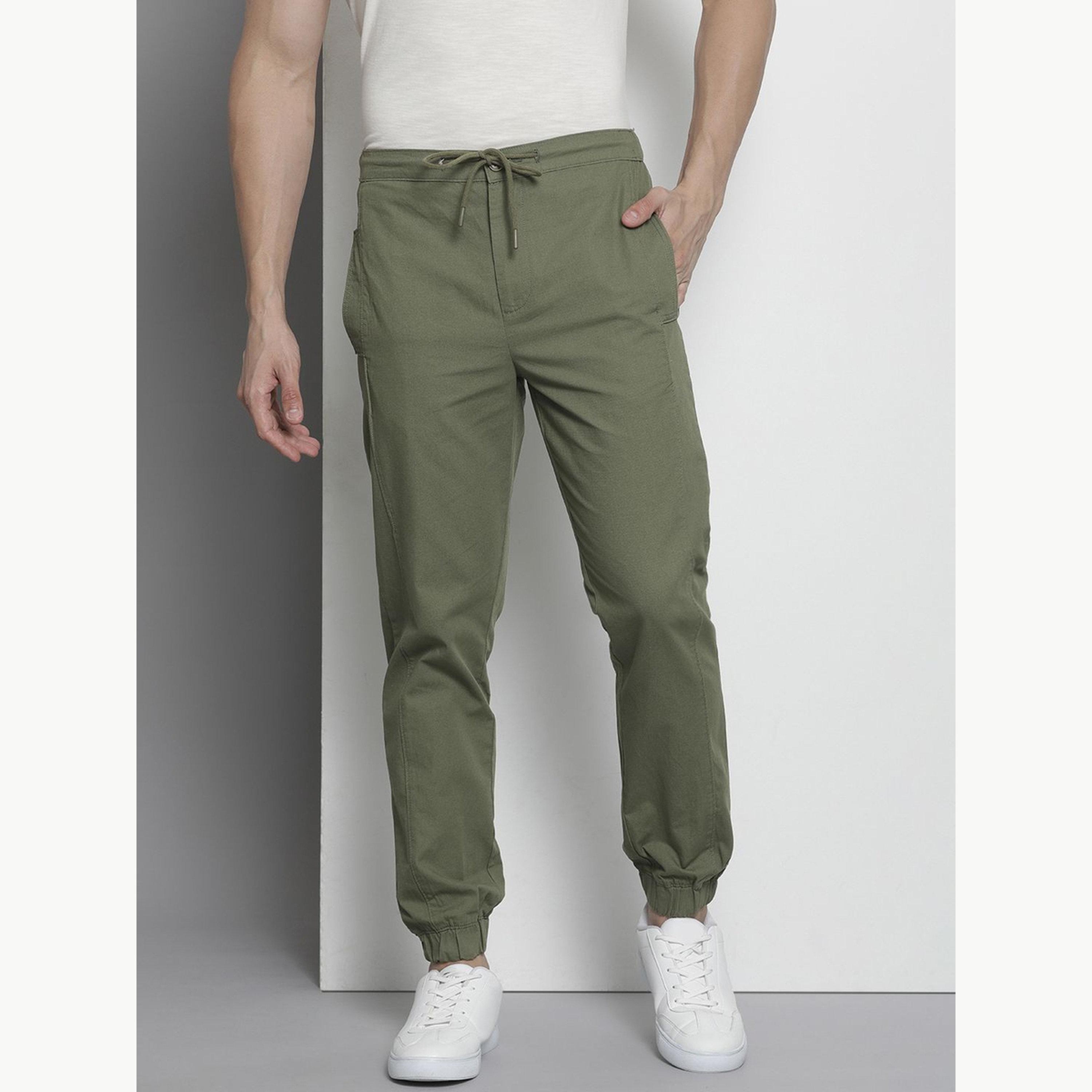 جوغر سادة بقصة عادية للرجال-men-clothing-bottoms-joggers-image-1