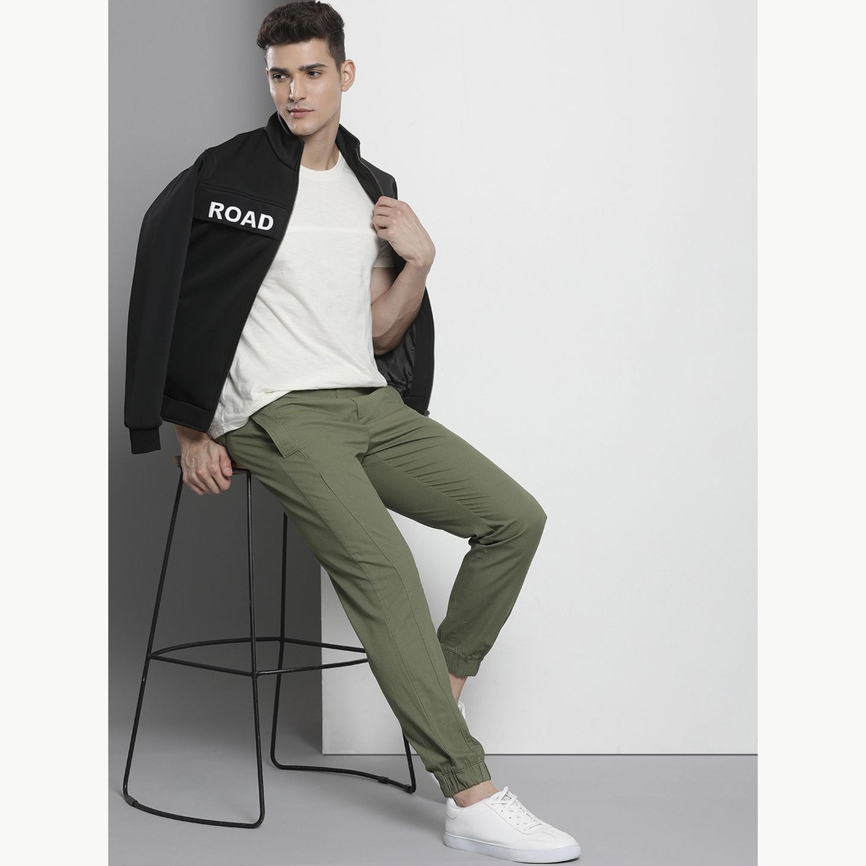 جوغر سادة بقصة عادية للرجال-men-clothing-bottoms-joggers-image-2