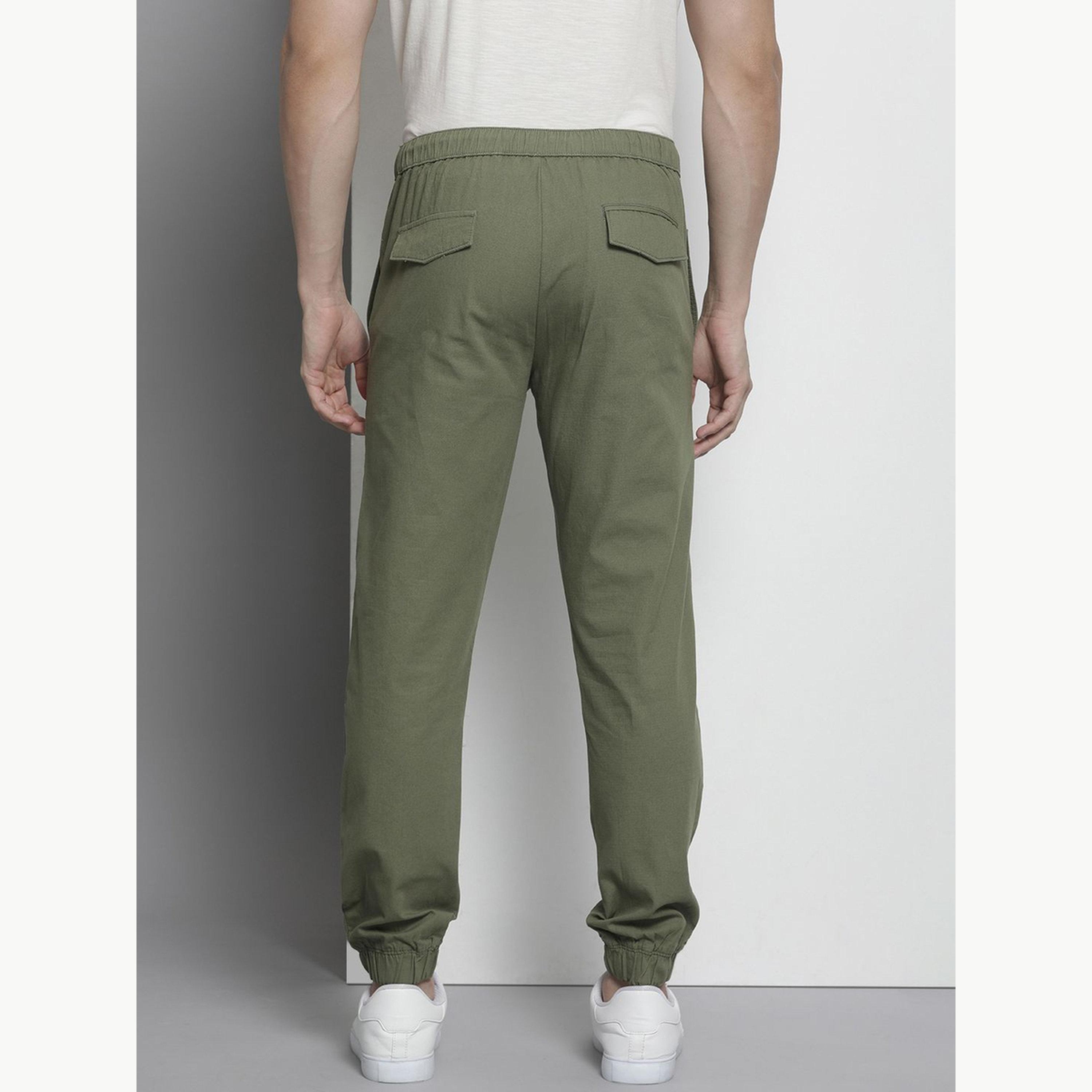 جوغر سادة بقصة عادية للرجال-men-clothing-bottoms-joggers-image-3